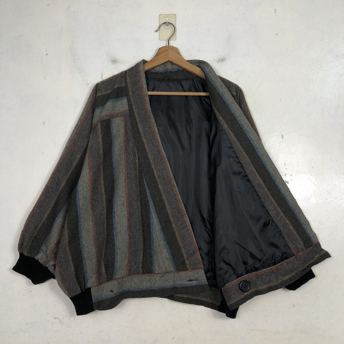Issey Miyake 💥VINTAGE BOMBER CARDIGAN JACKET STRIPED JAPAN Size US M / EU 48-50 / 2 - 13 Thumbnail