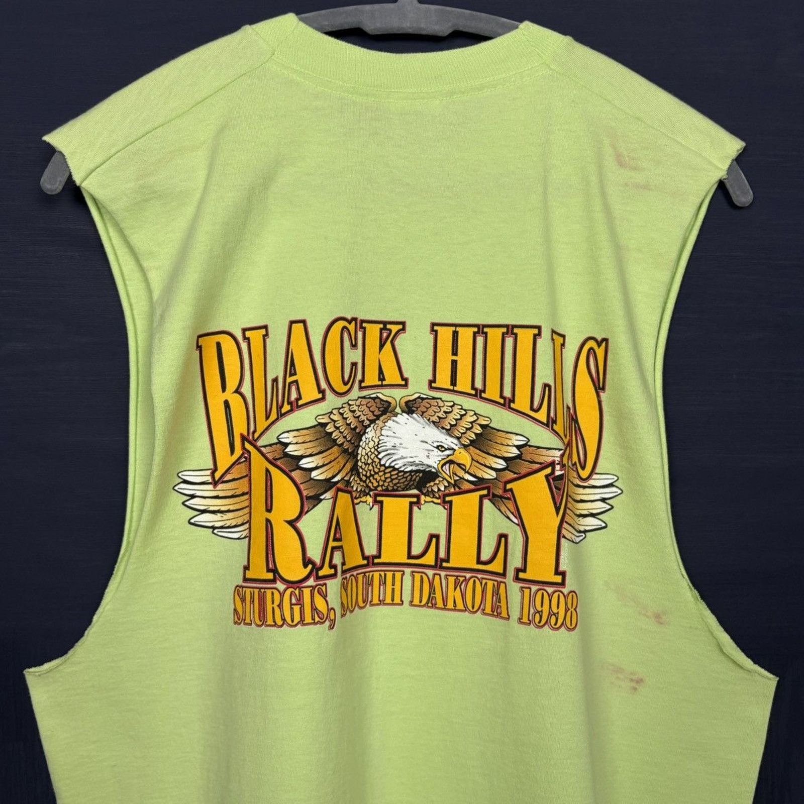 Harley Davidson × Vintage 🇺🇸1998 STURGIS Flaming Bike Tank Size US XL / EU 56 / 4 - 3 Thumbnail
