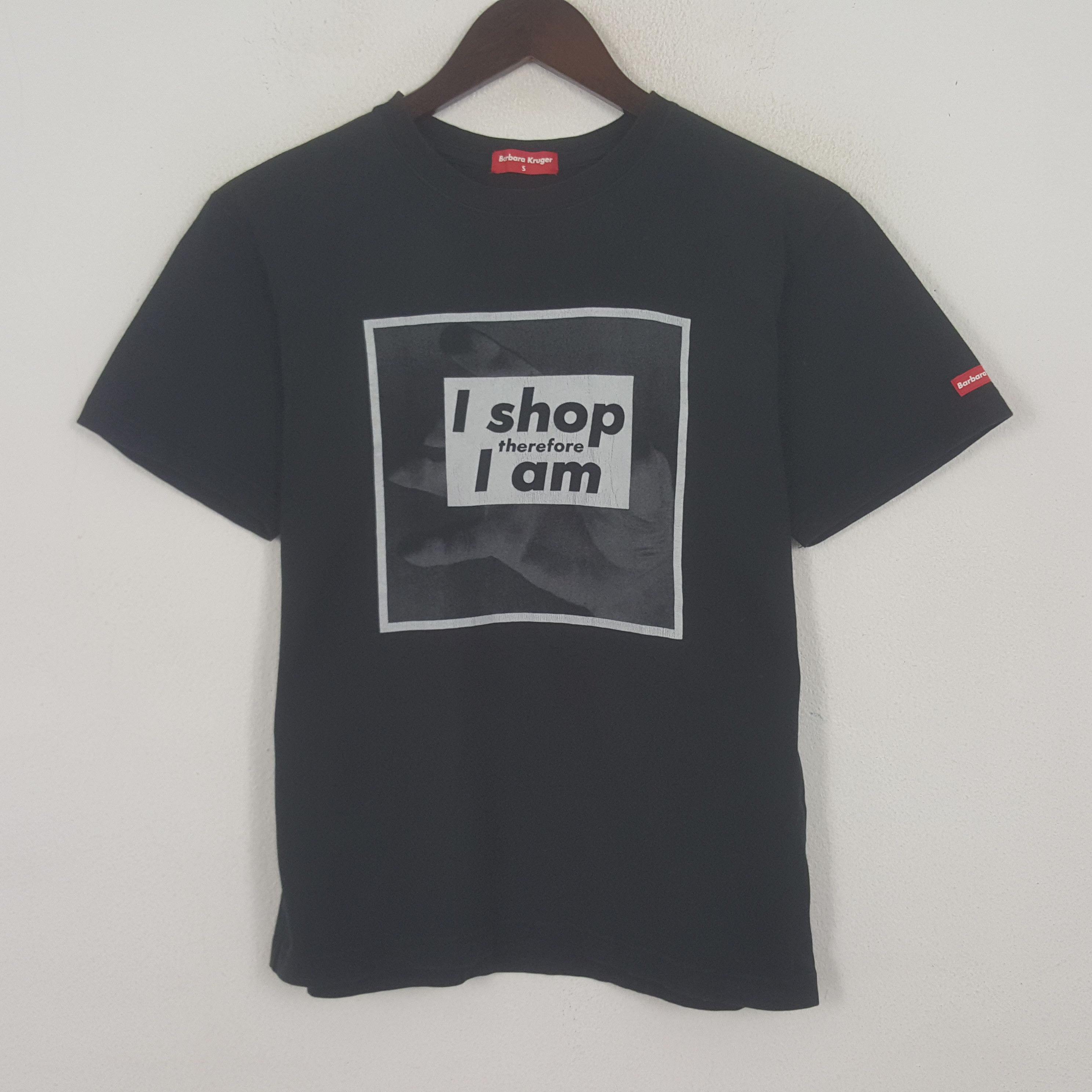 Vintage Barbara Kruger I Shop Therefore I am Tshirt