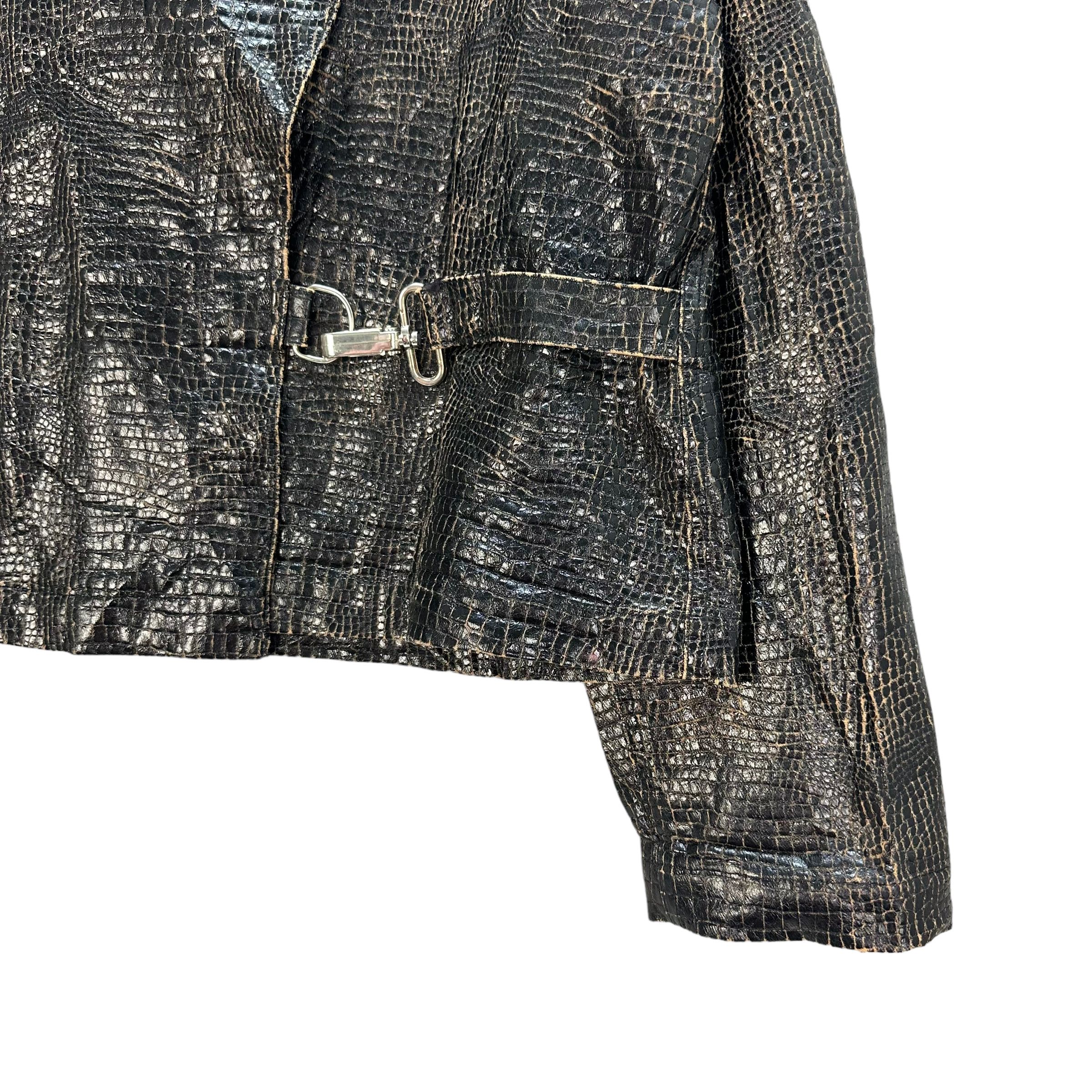 Japanese Brand MARTINE DOUVIER NICE TRASHED DESIGN JACKET #8062-199 Size M / US 6-8 / IT 42-44 - 6 Thumbnail