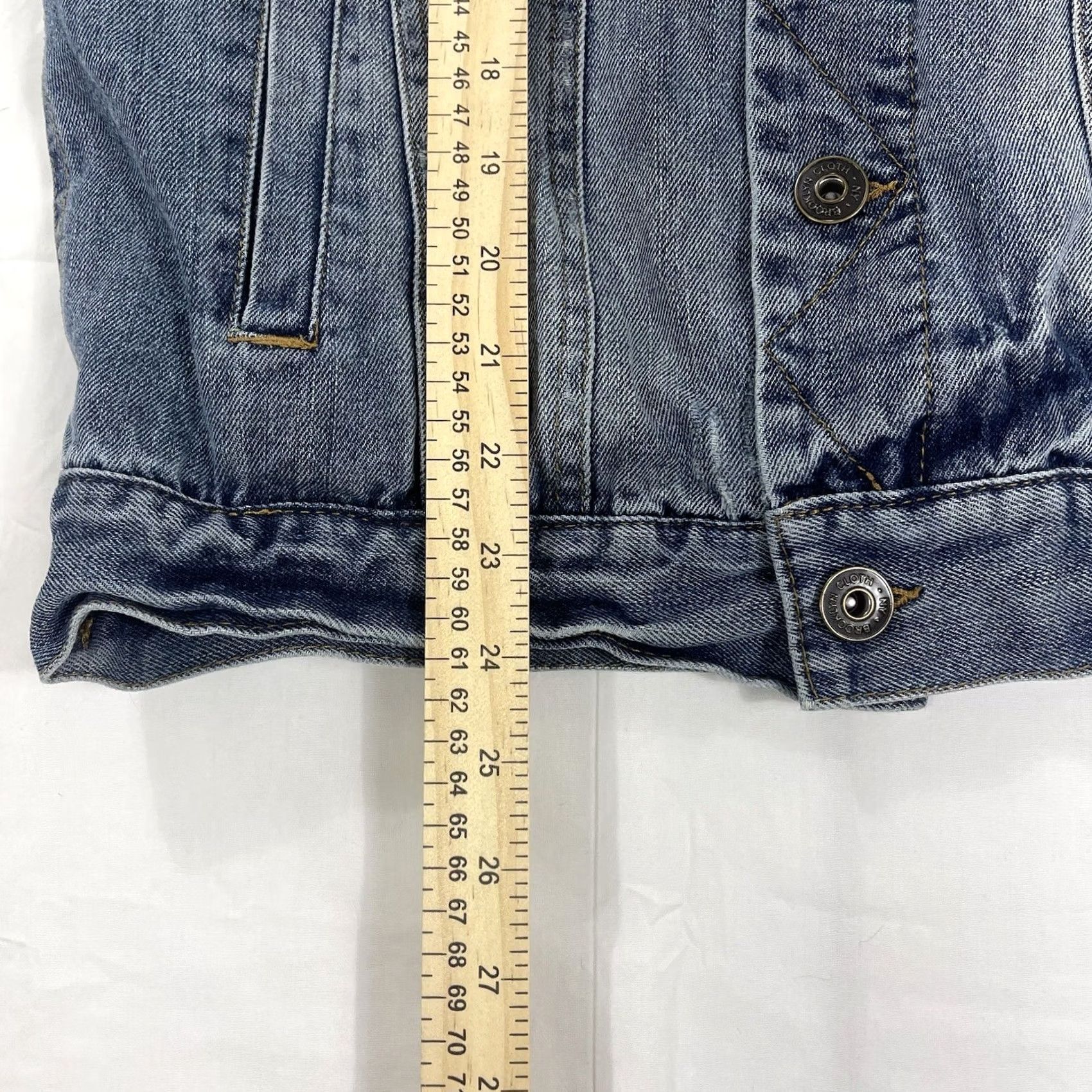 Denime Brooklyn Cloth Denim Jacket Sz S Chore Workwear Denim & Gray Aztec Southwest Lined Pockets Vintage No Mens Womens Size US S / EU 44-46 / 1 - 4 Thumbnail