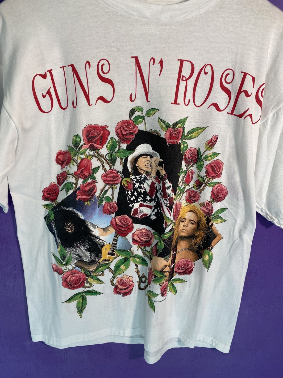 Band Tees Vintage 1993 Guns N Roses world tour euro t-shirt Size US L / EU 52-54 / 3 - 3 Thumbnail
