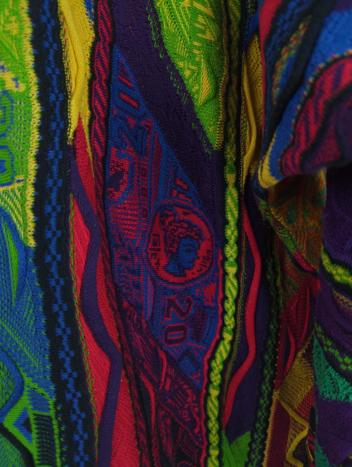 Coogi VTG COOGI Sz XL Knit RARE CURRENCY DESIGN Sweater Multicolor Size US XL / EU 56 / 4 - 9 Thumbnail