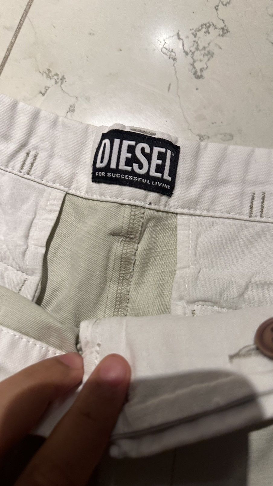 Diesel Diesel Vintage Cargo Shorts – Size 32 (Beige/Tan) Size US 32 / EU 48 - 3 Thumbnail