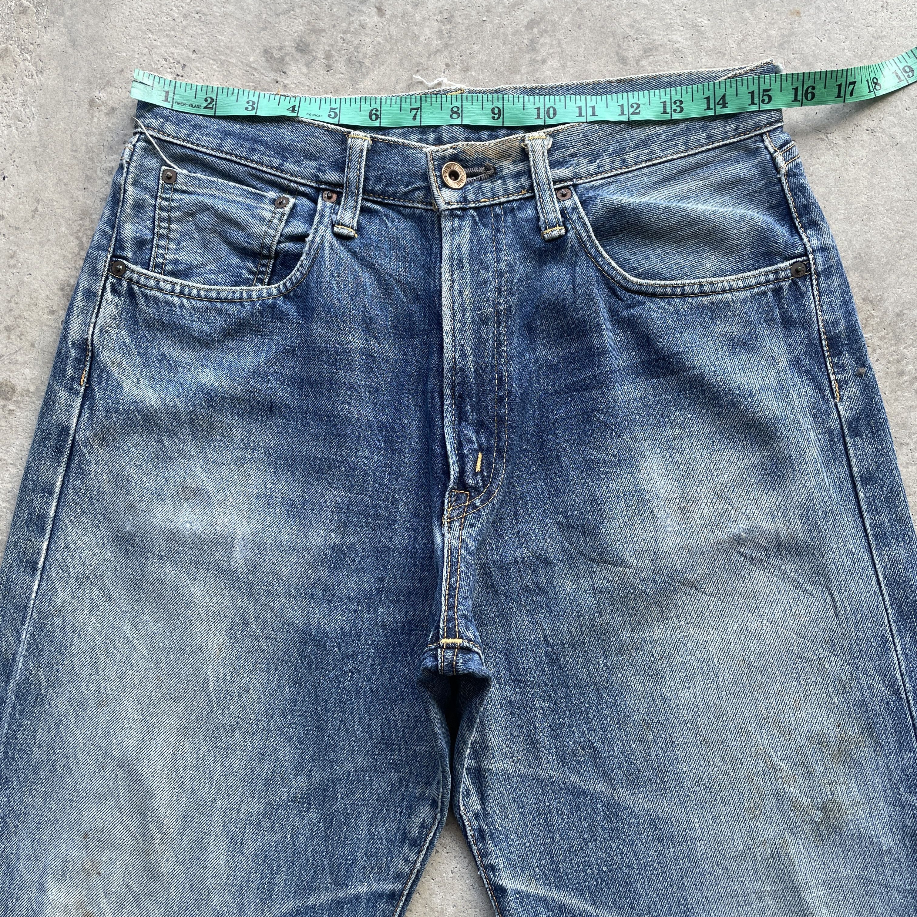 Edwin W31 Vintage Edwin 505 Distressed Jeans Faded Selvedge Pants Size US 31 - 6 Thumbnail