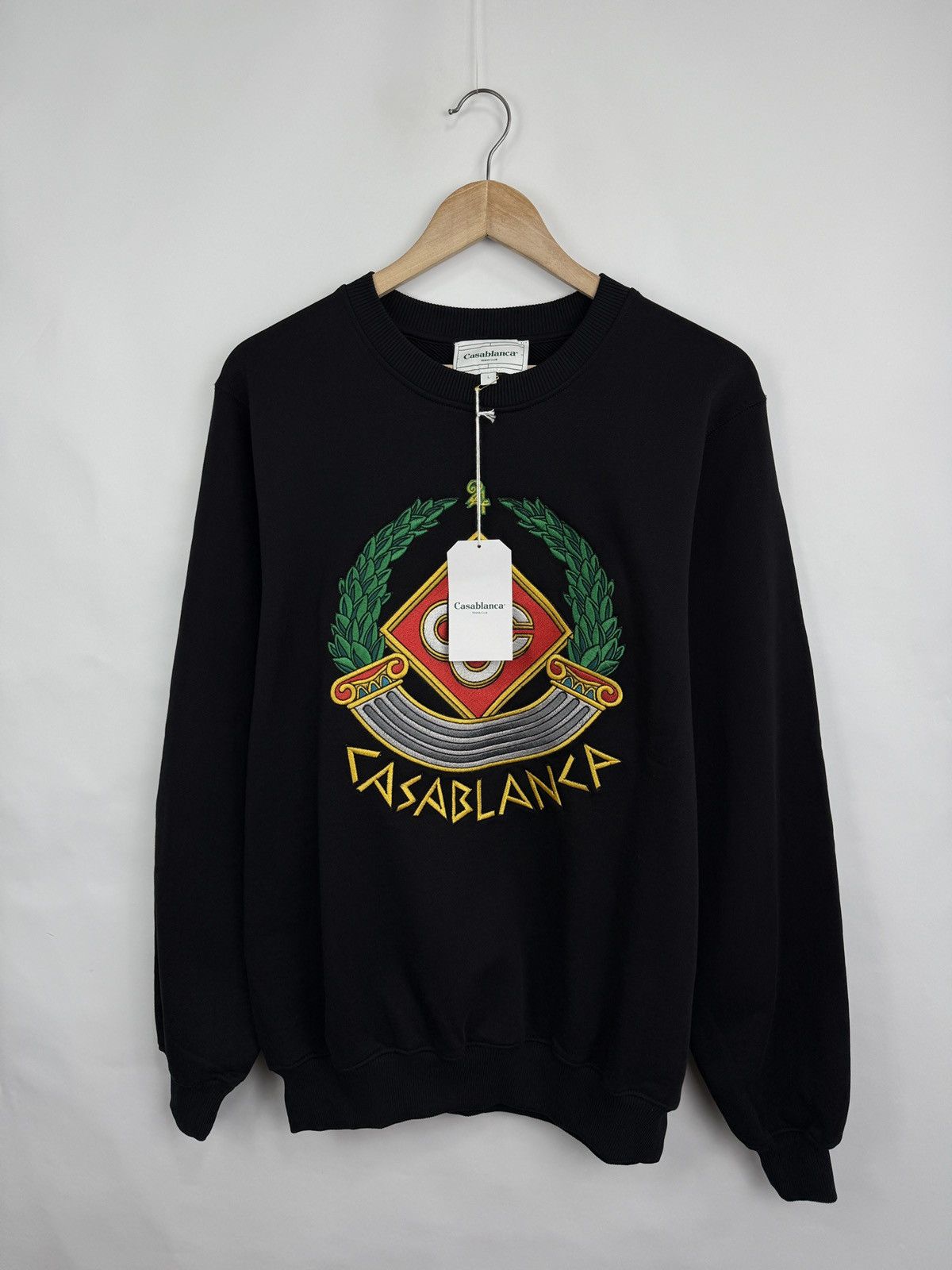Casablanca ❗️NEW 🇫🇷 Casablanca Tennis Club Embroidered Crest Sweatshirt Size US L / EU 52-54 / 3 - 7 Thumbnail