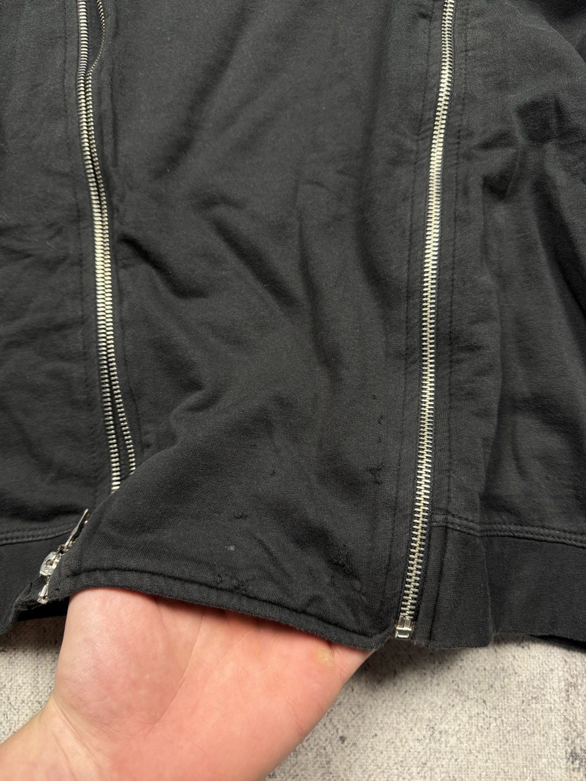 Japanese Brand VTG DISTRESSED RICK OWENS STYLE AVANT GARDE ZIP HOODIE JAPAN Size US XS / EU 42 / 0 - 5 Thumbnail
