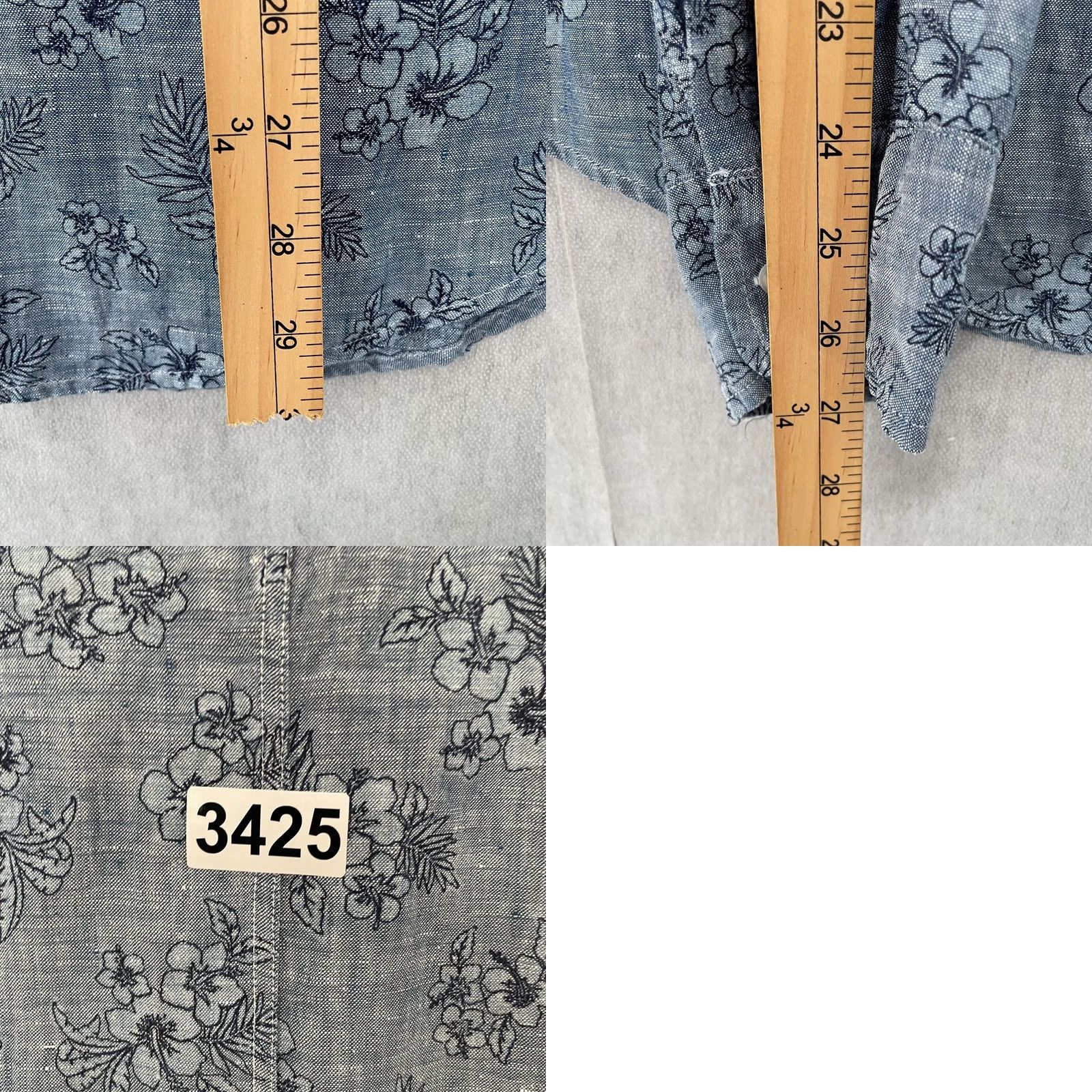 Frank & Eileen Frank & Eileen Shirt Adult 2XL Blue Floral Linen Paul Button Up Italian Fabric Size US XXL / EU 58 / 5 - 8 Thumbnail