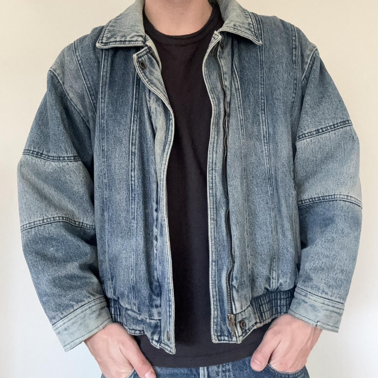 Other Ruth Douglas Blue Denim Bomber Jacket Size US L / EU 52-54 / 3 - 3 Thumbnail