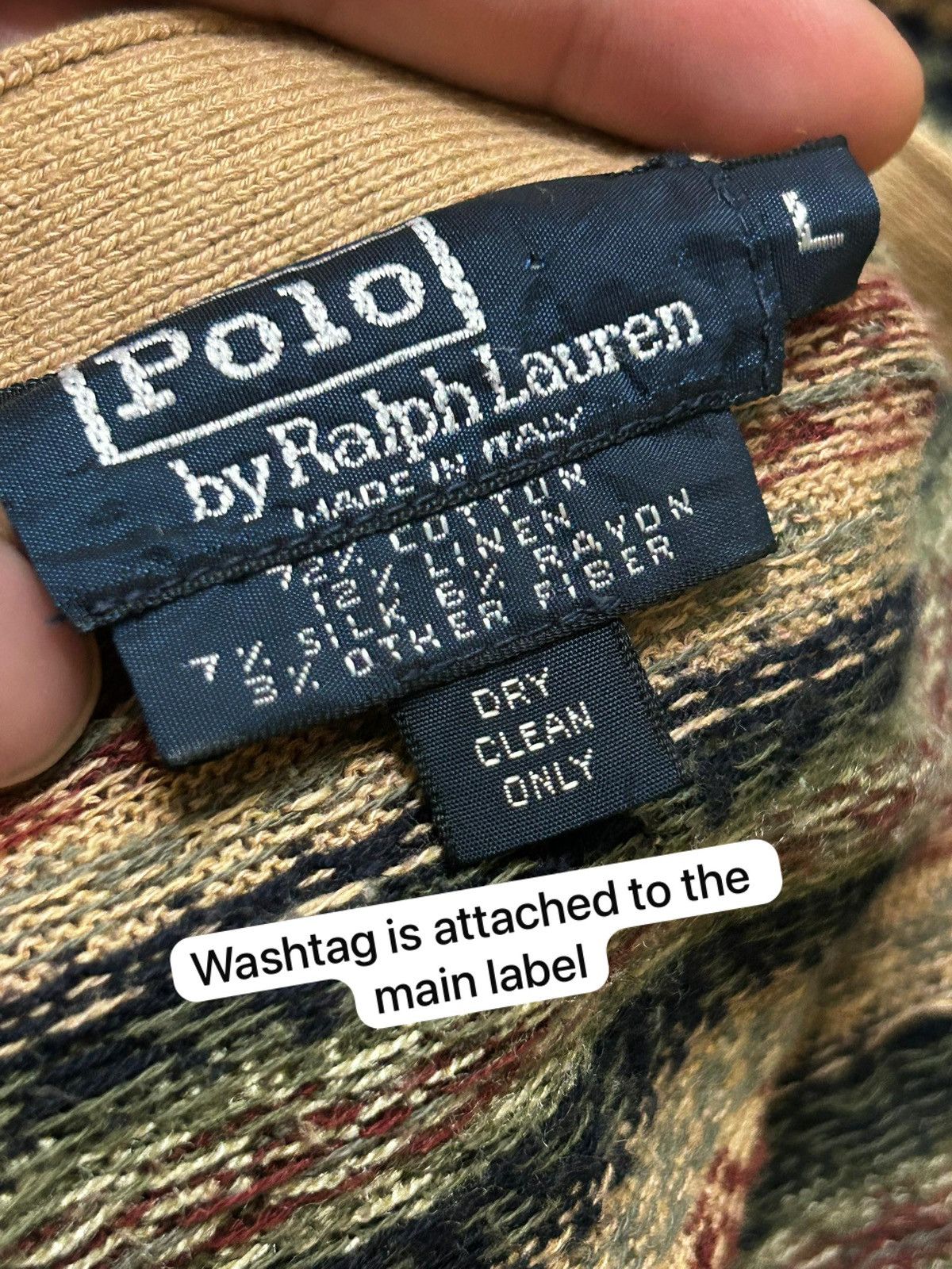 Polo Ralph Lauren RARE🔥90’S FAIR ISLE BUTTONED VEST Size US L / EU 52-54 / 3 - 6 Thumbnail