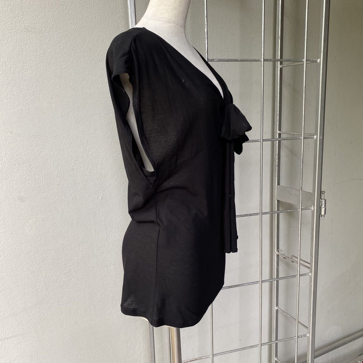 Tsumori Chisato TSUMORI CHISATO Black Butterfly Shoulder V-Neck Top Bow Tie Size XS / US 0-2 / IT 36-38 - 15 Thumbnail