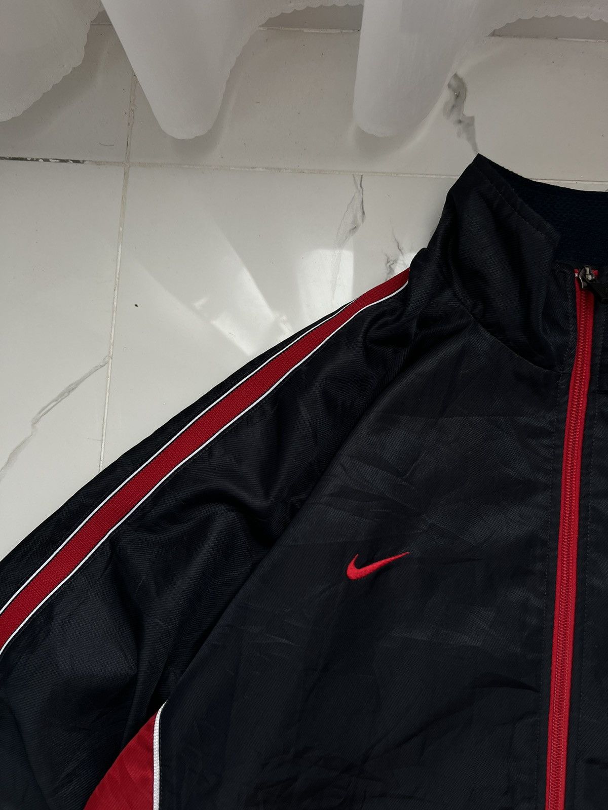 Nike 90's NIKE RED MULTISWOOSH RETRO RARE Y2K TRACK JACKET Size US XL / EU 56 / 4 - 3 Thumbnail
