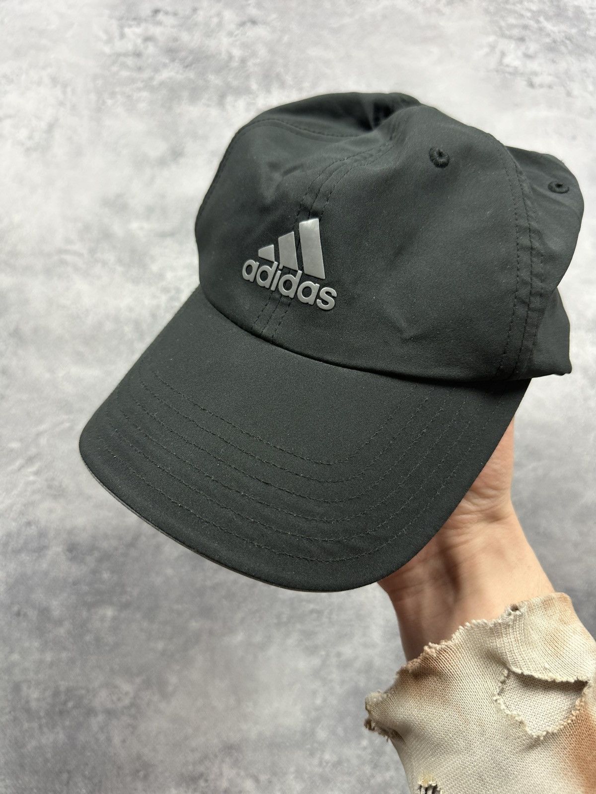 Adidas Vintage Adidas Centre Logo Mens Black Streetwear cap y2k hat Size ONE SIZE - 4 Thumbnail