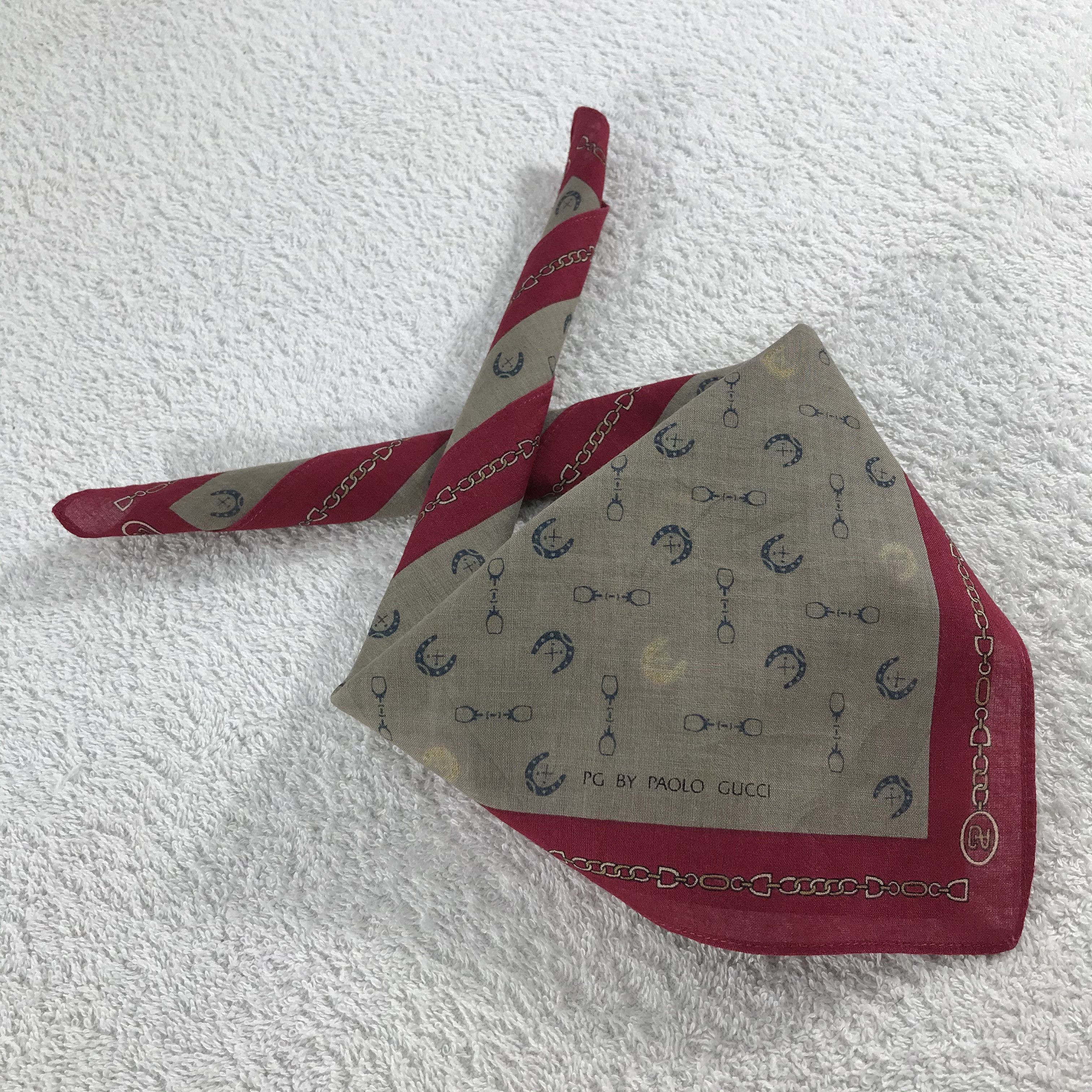 Paolo Gucci × Vintage Paolo Gucci Bandana / Handkerchief / Neckerchief - S317 Size ONE SIZE - 4 Thumbnail