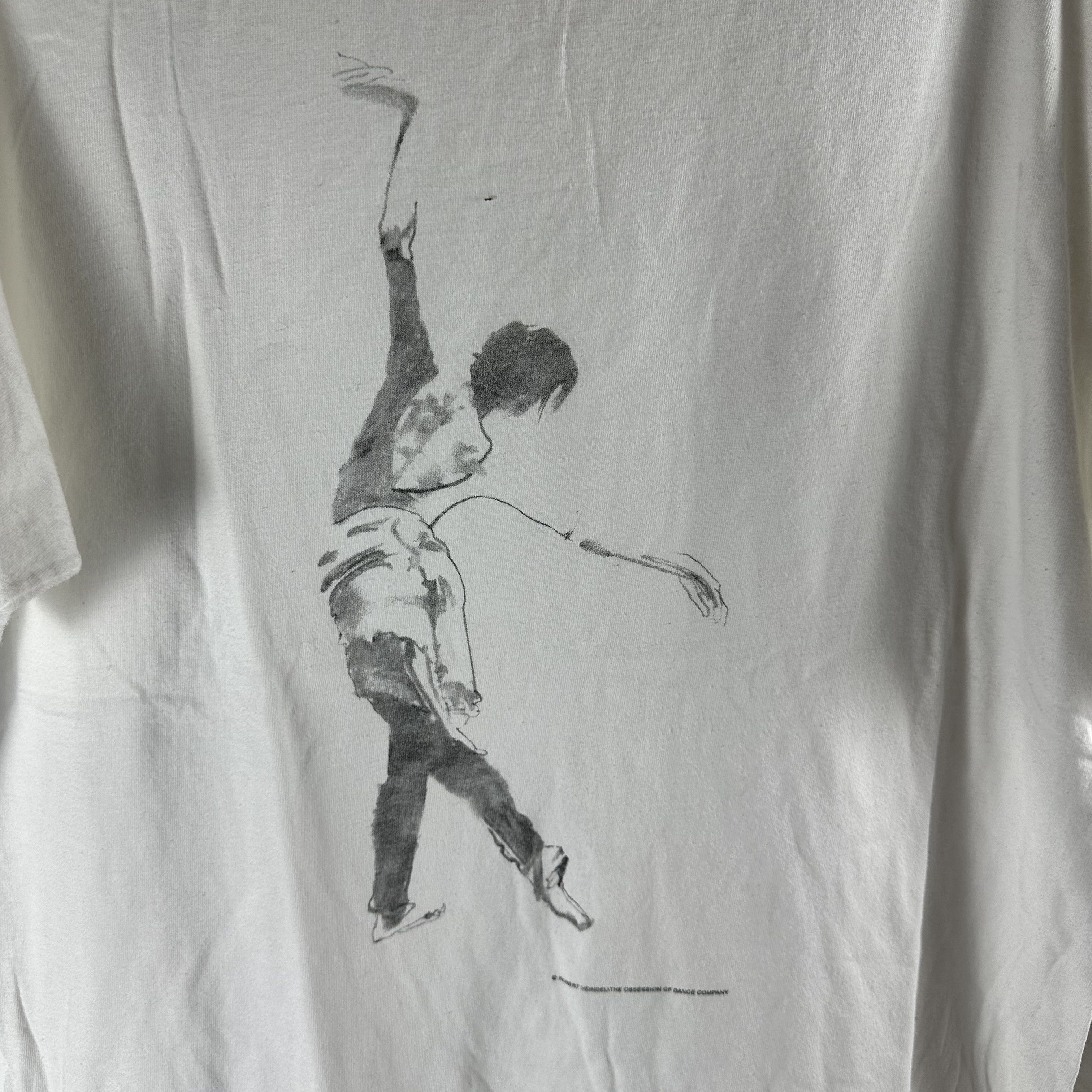 Vintage ​90s Robert Heindel The Obsession Of Dance Company Art Tee Size US XL / EU 56 / 4 - 2 Thumbnail