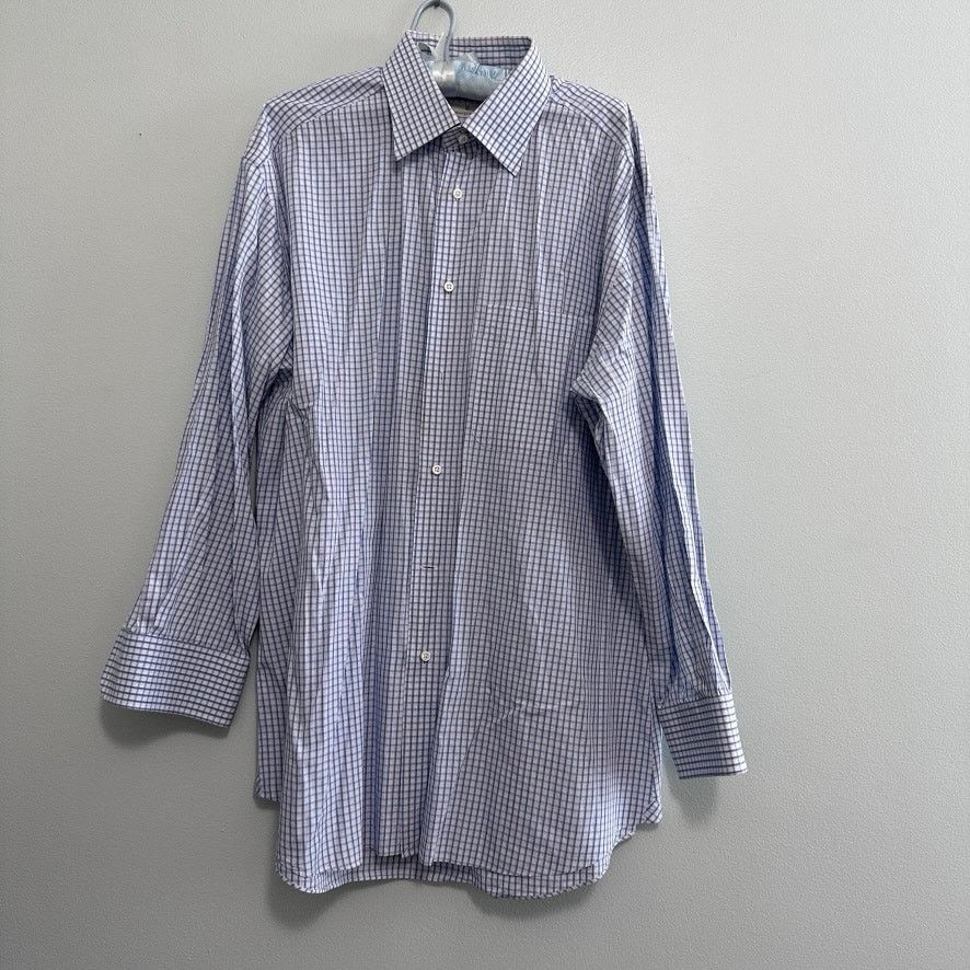 Ermenegildo Zegna Ermenegildo Zegna blue plaid button down size 16.5 Size US L / EU 52-54 / 3 - 2 Thumbnail