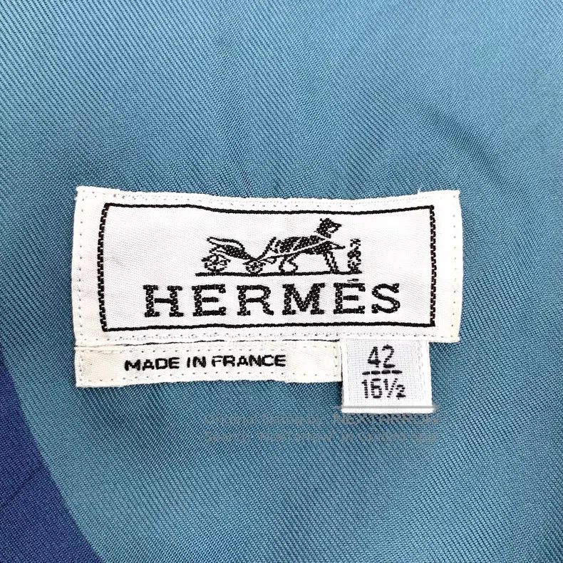 Hermes Hermes Dark Blue Geometric Pattern Patched Silk Hooded Zip Size M / US 6-8 / IT 42-44 - 5 Thumbnail