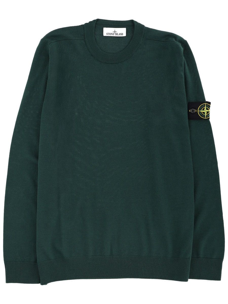 Stone Island STONE ISLAND JERSEY WITH LOGO PATCH - GREEN Size US S / EU 44-46 / 1 - 1 Thumbnail