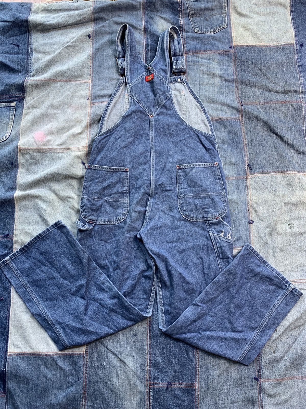 Dickies × Levi's × Vintage Dickies Denim Overalls Size 27" / US 4 / IT 40 - 2 Thumbnail