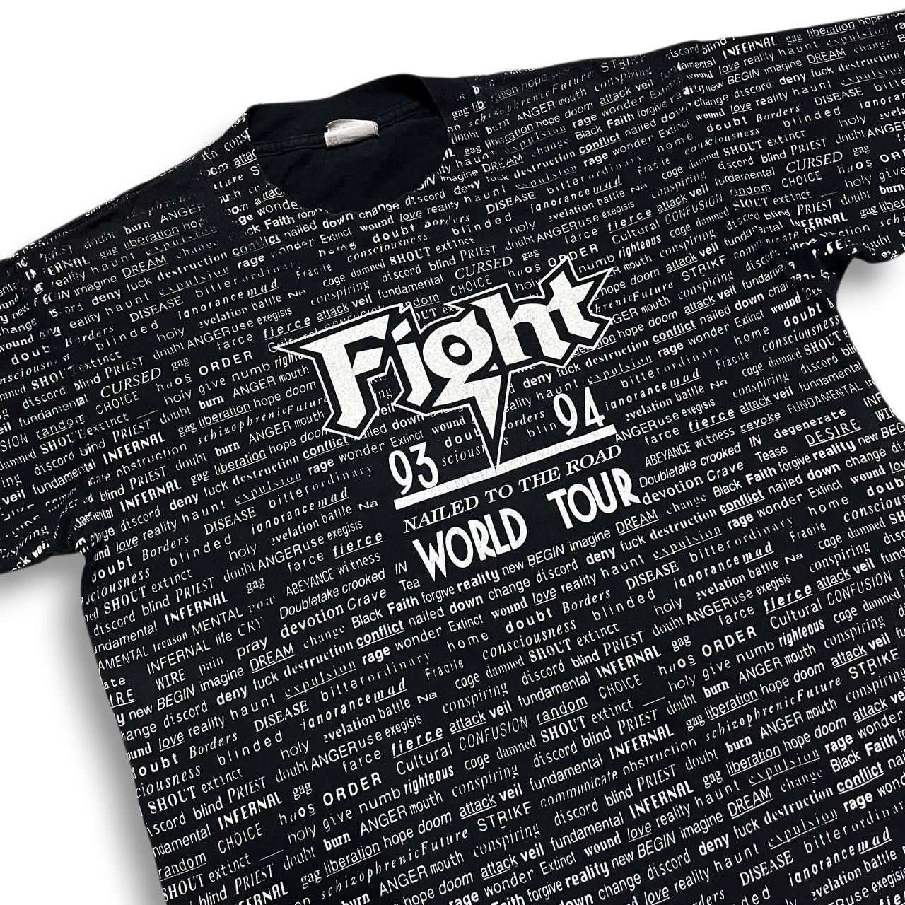 Band Tees Vintage 90s Fight Nailed To The Road World Tour T Shirt Size US L / EU 52-54 / 3 - 3 Thumbnail