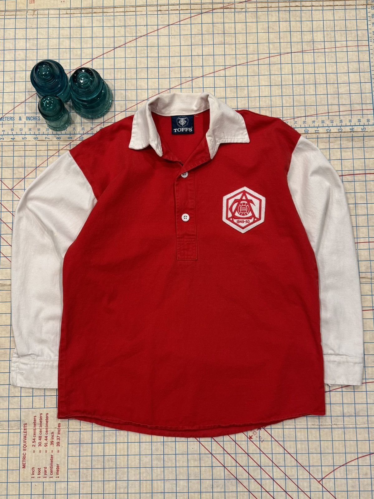 Toffs Vintage Toffs Retro Arsenal Long Sleeve Polo Rugby Shirt Med Size US M / EU 48-50 / 2 - 1 Thumbnail