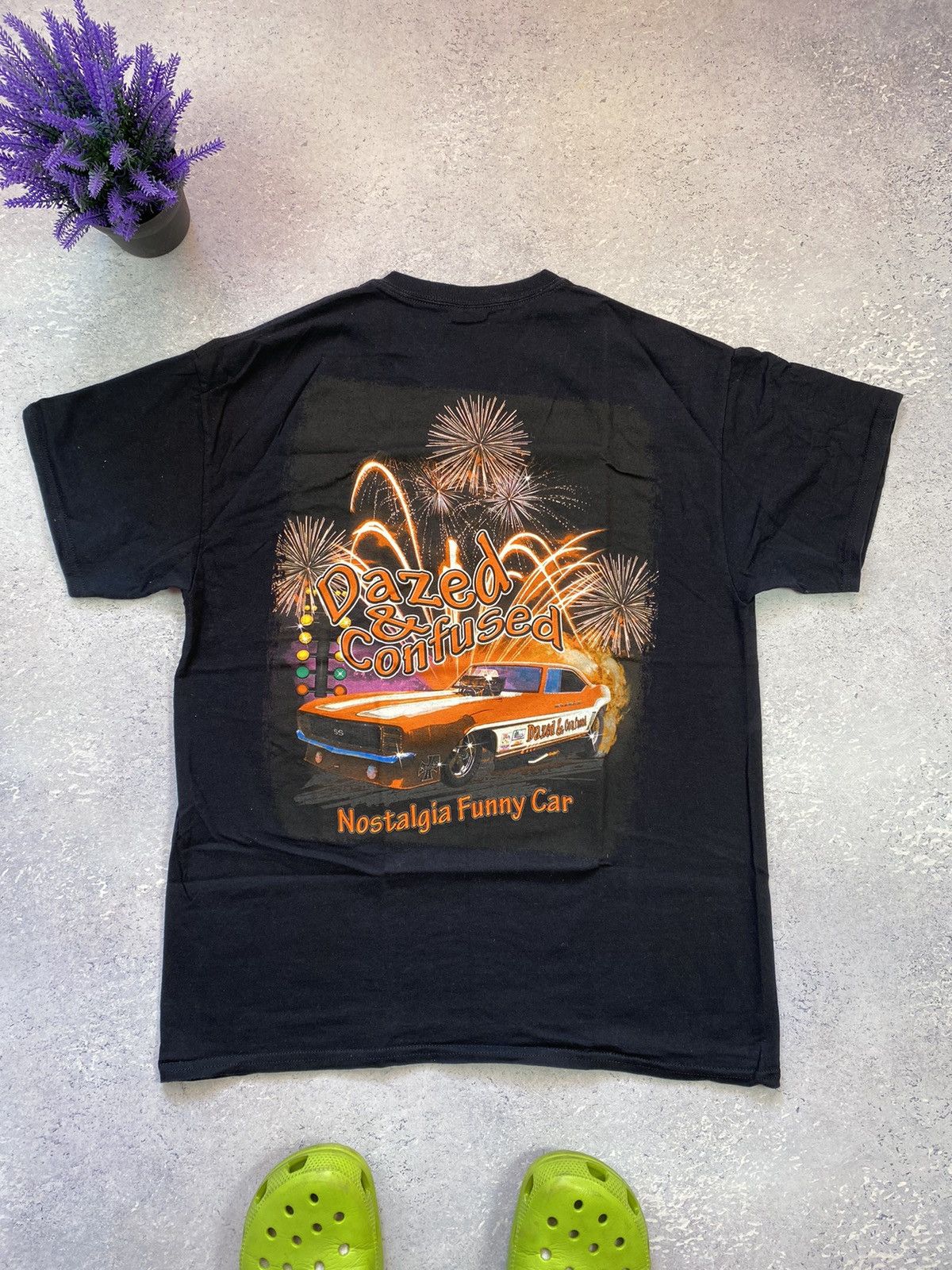 Band Tees Dazed Confused Men’s Black T-shirt With Big Centre Logo Size US L / EU 52-54 / 3 - 3 Thumbnail