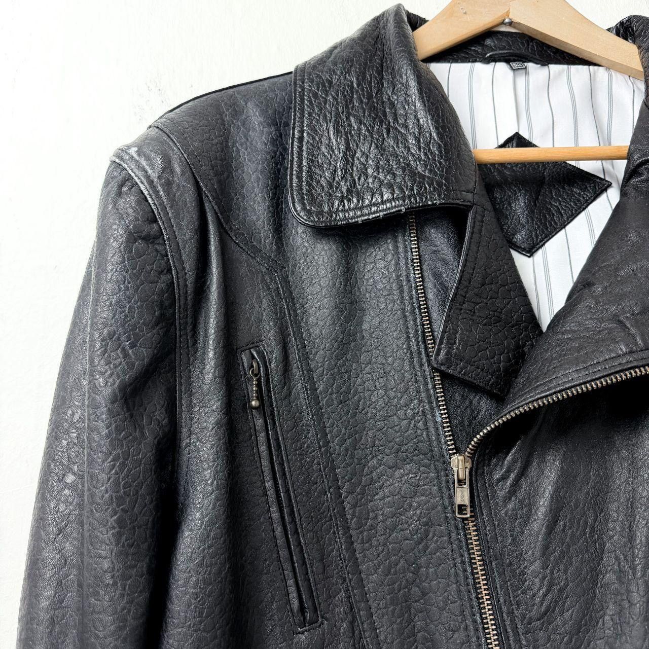 Vintage 90s Lambskin Biker Leather Jacket Size US L / EU 52-54 / 3 - 6 Thumbnail