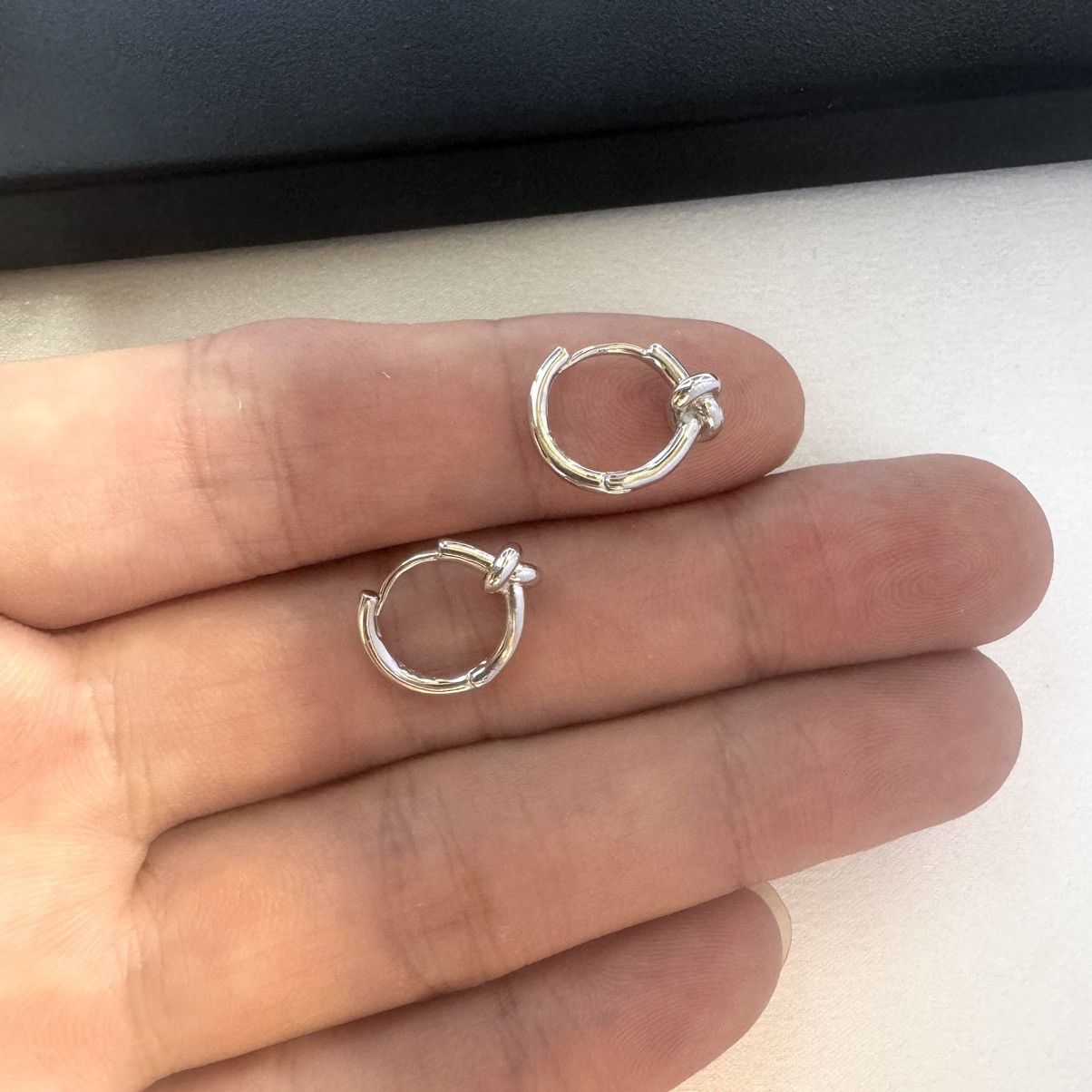 Other Knot Small Hoop Earrings for Men Women Unisex Style Size ONE SIZE - 5 Thumbnail