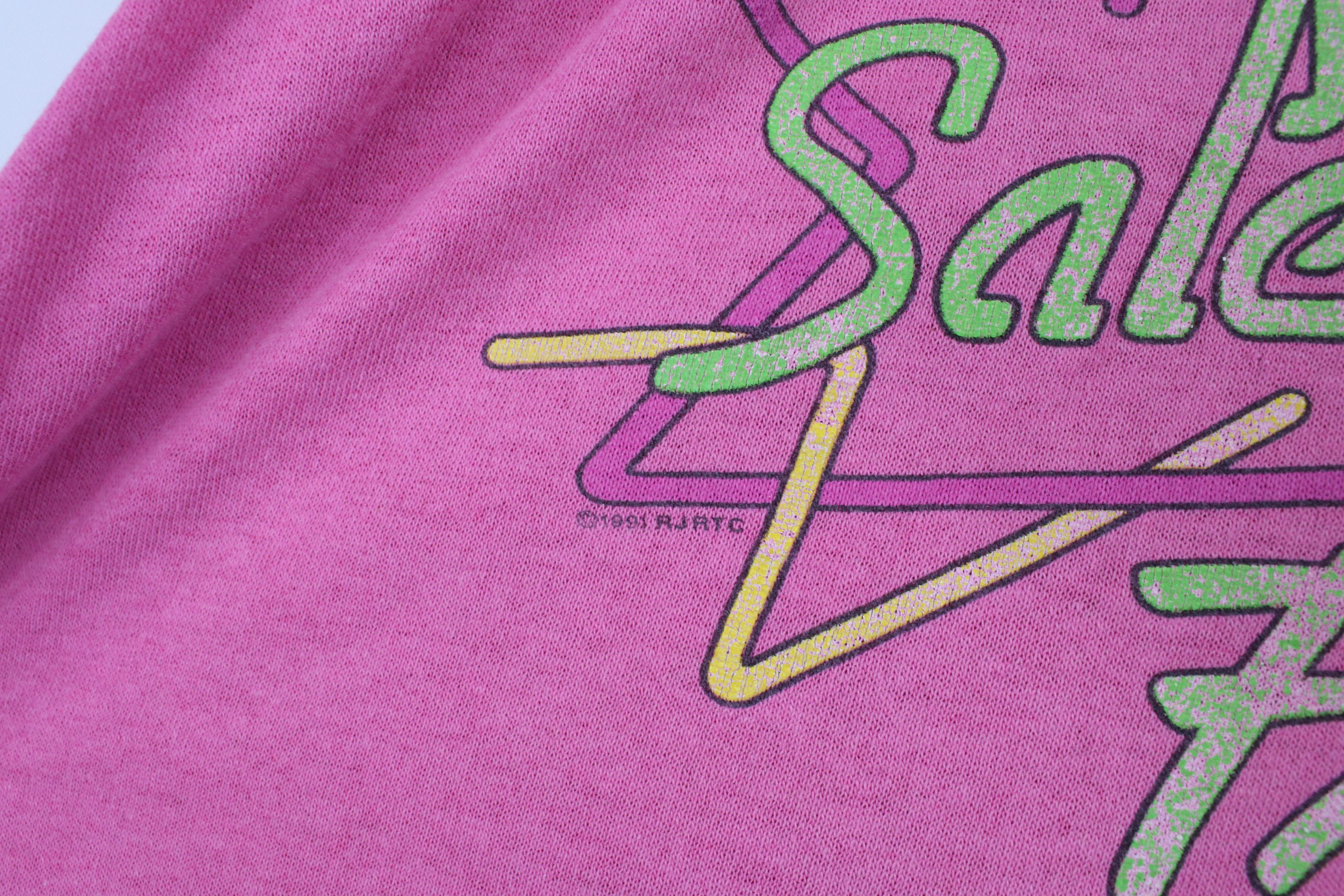Vintage Vintage 90s Salem Cigarettes Spell Pocket T-Shirt Pink USA Size US XL / EU 56 / 4 - 13 Thumbnail
