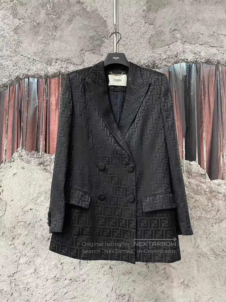 Fendi Fendi All-Over Printed Monogram Blazer Size XXS / US 00 / IT 34 - 1 Thumbnail