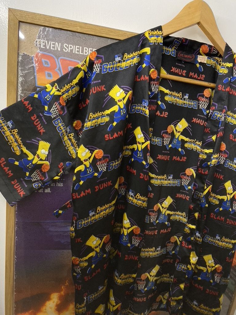 The Simpsons 1995 Vintage The Simpsons Brisbane Bullets NBA Team Shirt Size US L / EU 52-54 / 3 - 4 Thumbnail