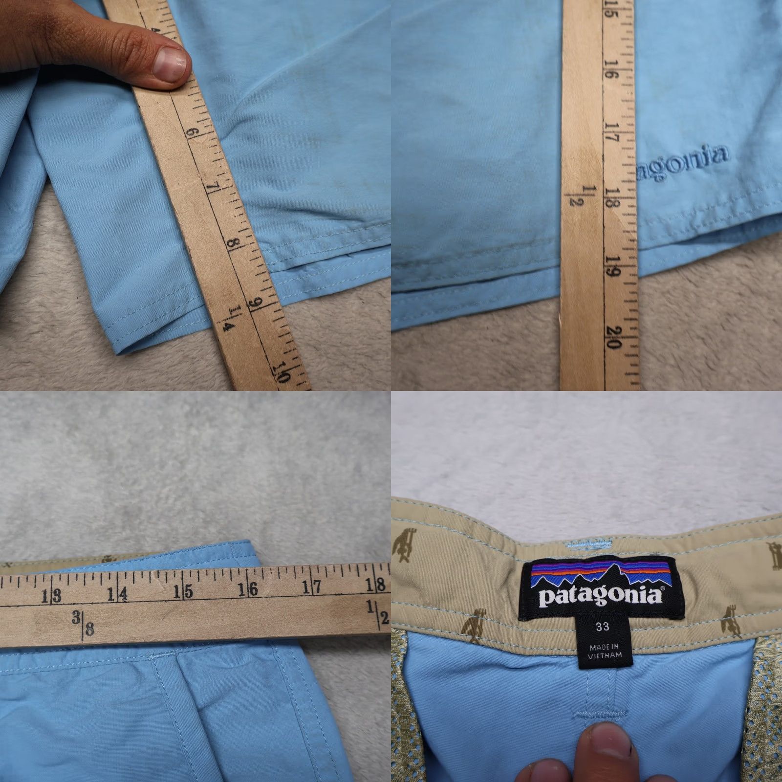 Patagonia Patagonia Board Shorts Mens 33 Blue Wavefarer Quick Dry Lightweight Outdoor Size US 32 / EU 48 - 8 Thumbnail