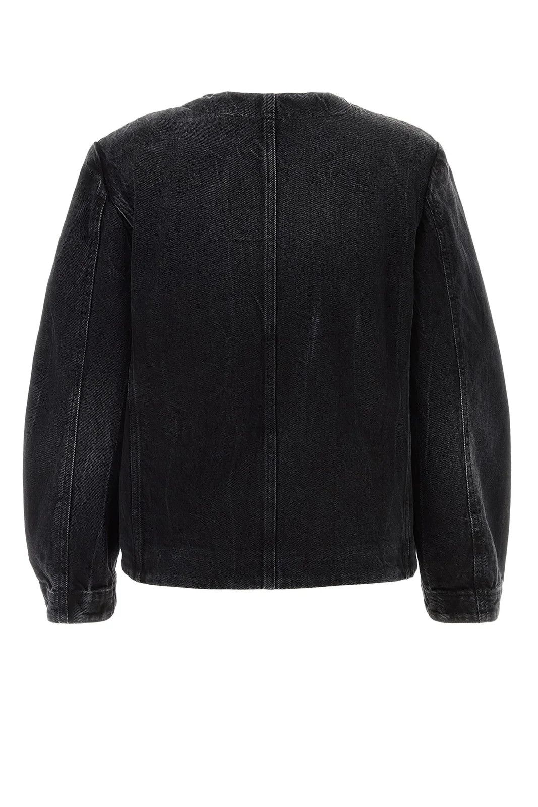 Givenchy o1srvl11e0725 Chains Detailed Denim Jacket in Black Size L / US 10 / IT 46 - 2 Thumbnail