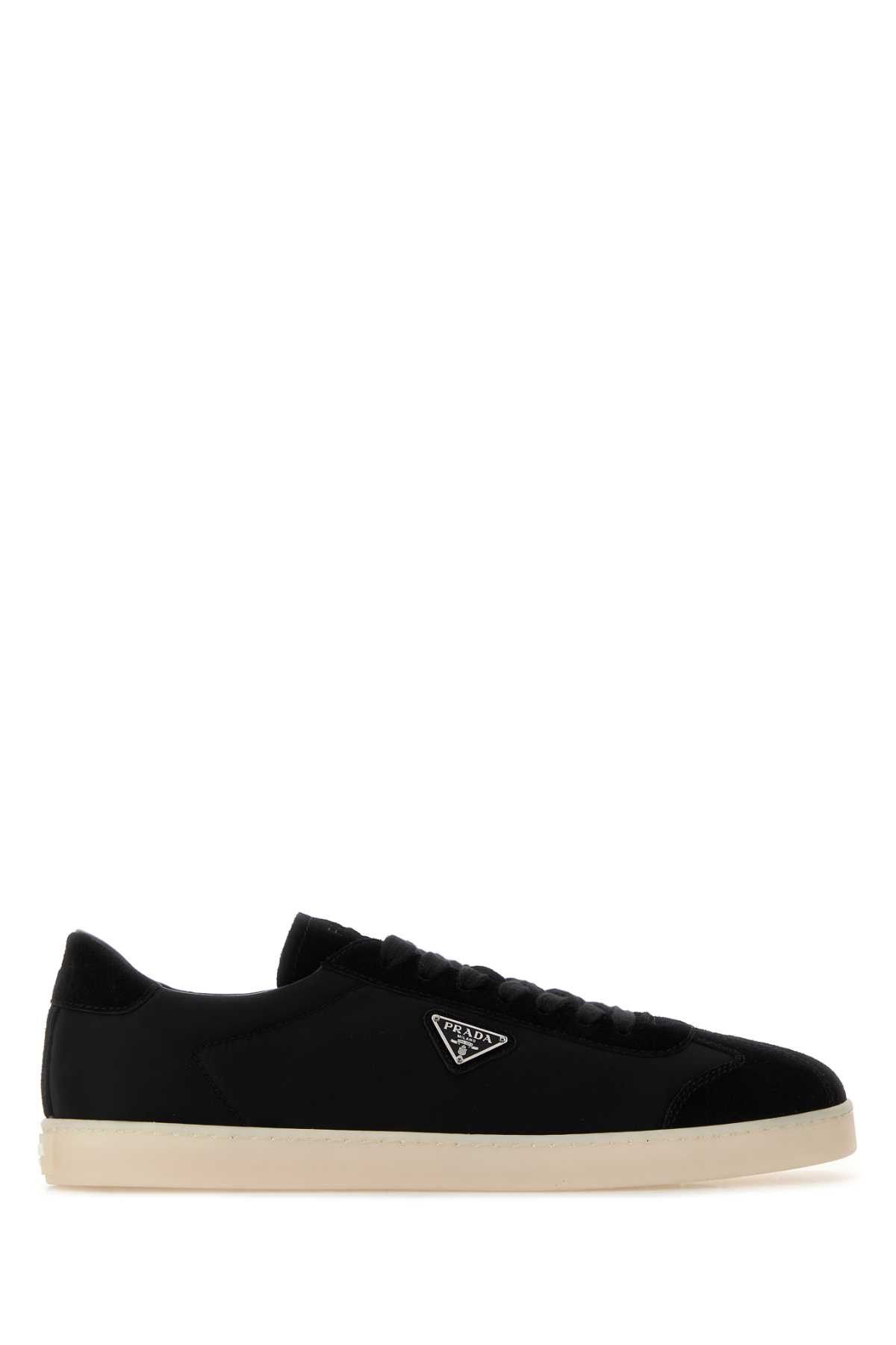 Prada Black Re-Nylon And Suede Sneakers Size US 11 / EU 44 - 1 Thumbnail