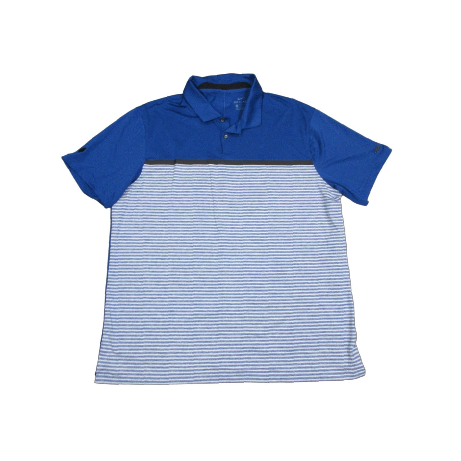 Nike Nike Polo Shirt Mens XL Blue White Tiger Woods Dri-Fit Logo Golf Vapor Performance Polo Shirt Size US XL / EU 56 / 4 - 1 Thumbnail