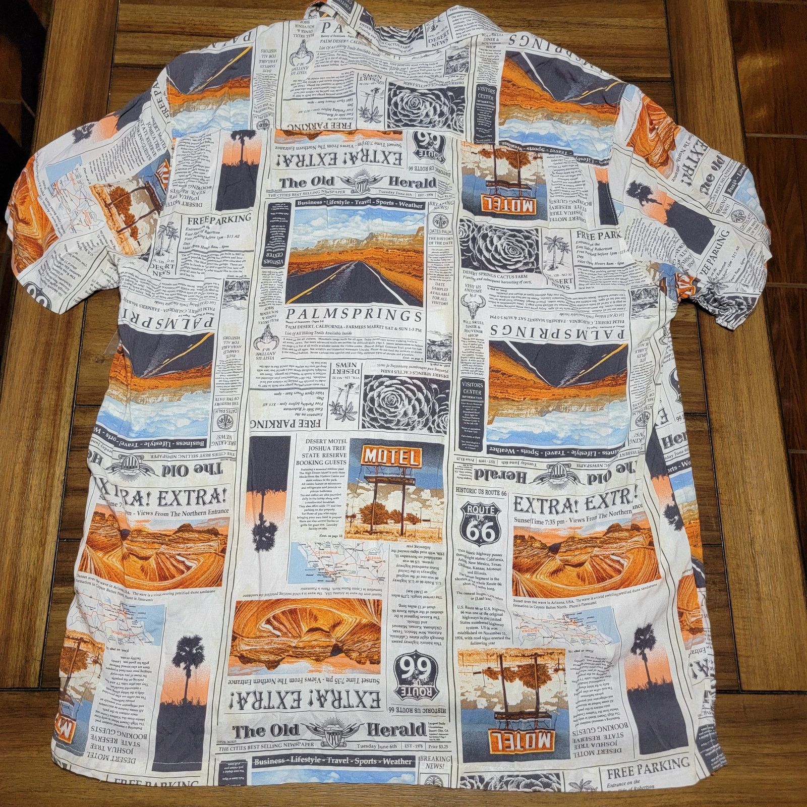 Other No Boundaries Shirt "Palm Springs Ca Newspaper" - 2XL NWT Size US XXL / EU 58 / 5 - 3 Thumbnail
