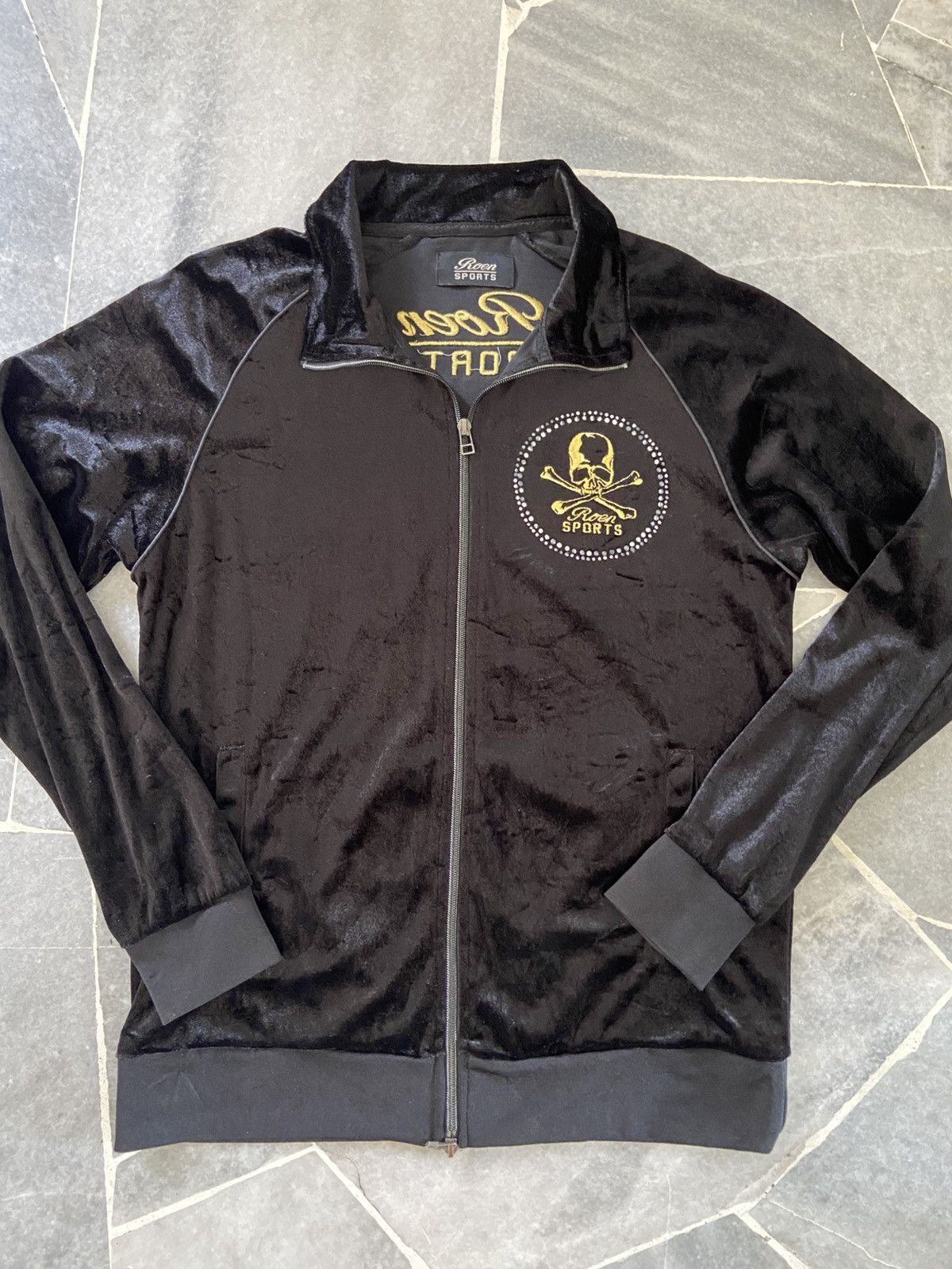 Japanese Brand 2000s Roen Velvet Black Jacket Size US M / EU 48-50 / 2 - 5 Thumbnail