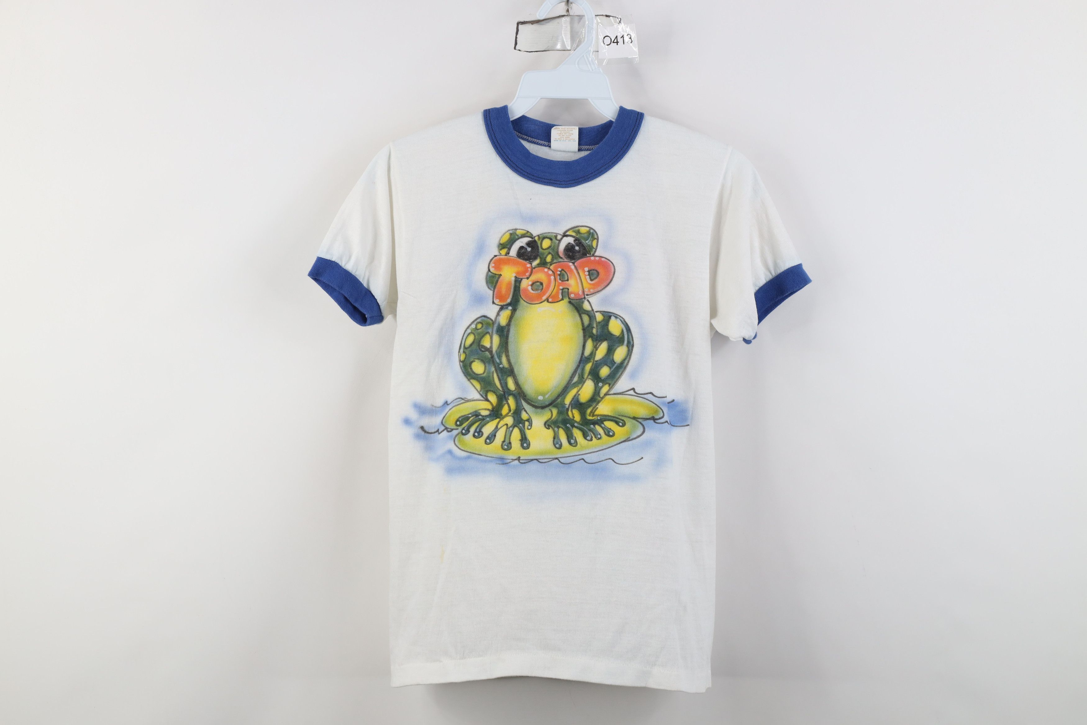 Vintage Vintage 70s Toad Frog Short Sleeve Ringer T-Shirt USA Size S / US 4 / IT 40 - 1 Thumbnail
