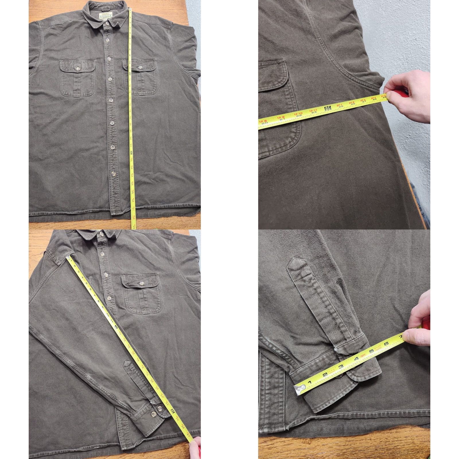 Vintage VINTAGE Cabelas Mens Deerskin Soft Chamois Shirt 2XL Tall Brown Outdoor Hiking Button-Up Size US XXL / EU 58 / 5 - 8 Thumbnail