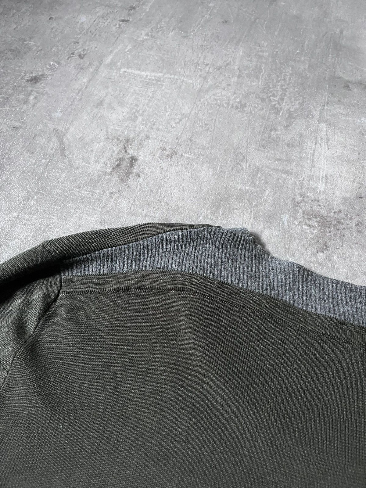Raf Simons double layered sweater vintage green