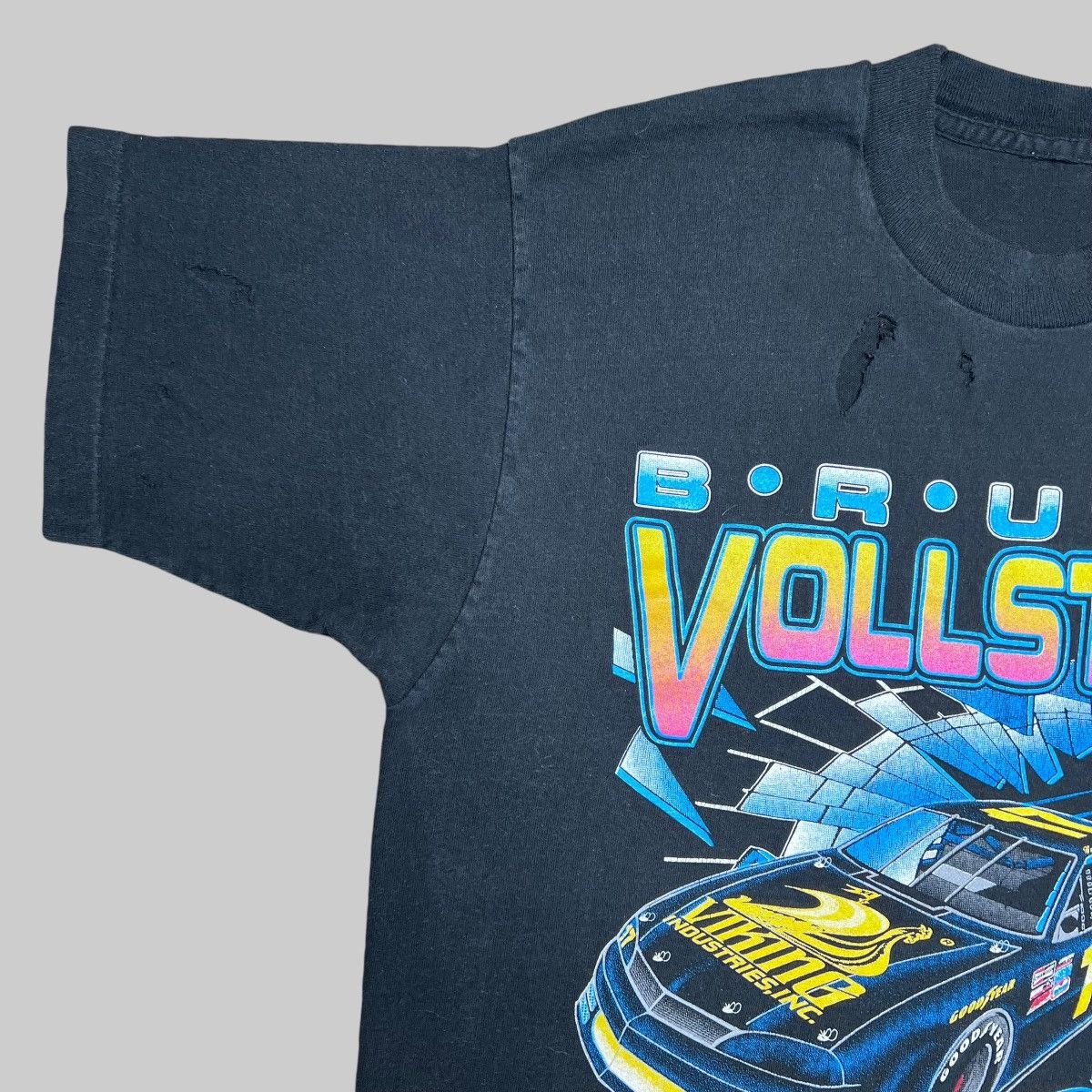 NASCAR × Vintage Vintage 1990s Bruce Vollstedt Racing Car Nascar Graphic Tee Size US L / EU 52-54 / 3 - 4 Thumbnail