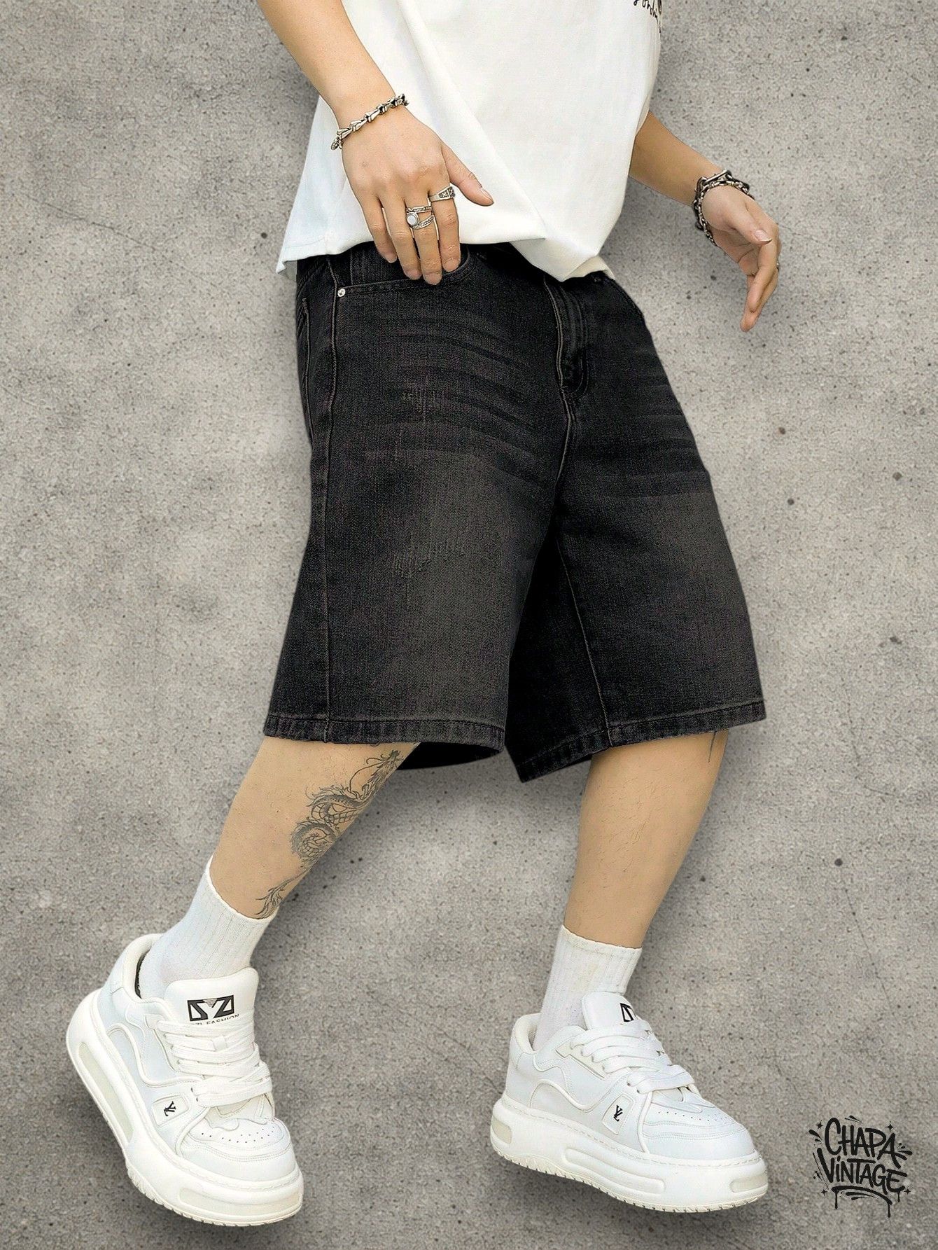 Vintage Jeans dark shorts Size US 32 / EU 48 - 1 Thumbnail