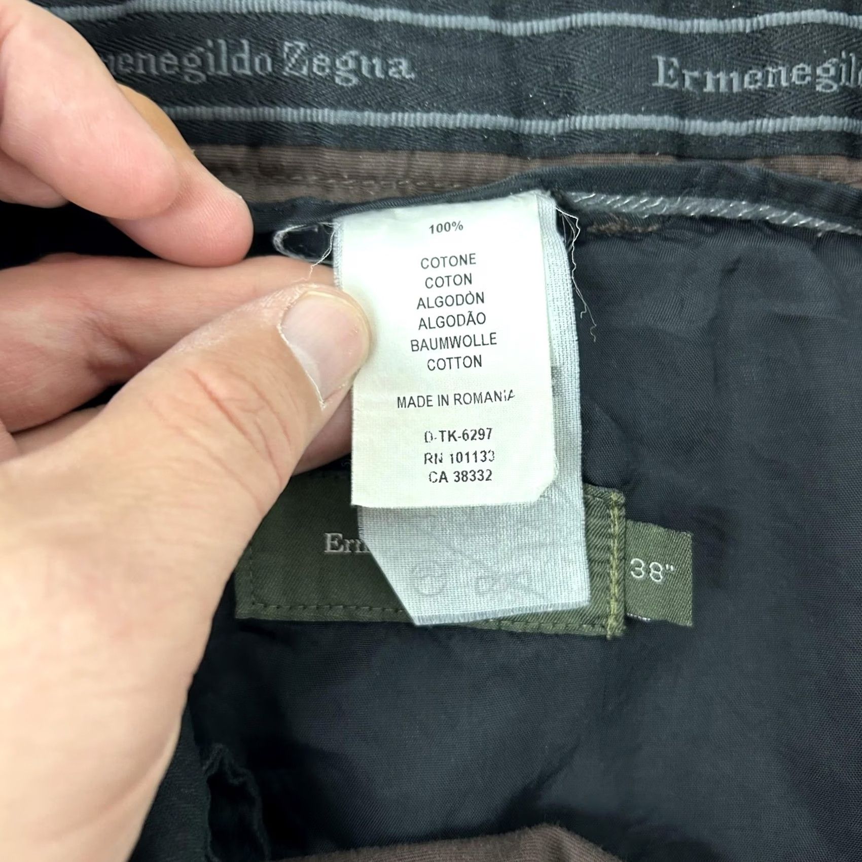 Ermenegildo Zegna Ermenegildo Zegna Pants Men 36x29 Cotton Chino Dress Slacks Brown Straight Leg Size US 38 / EU 54 - 6 Thumbnail