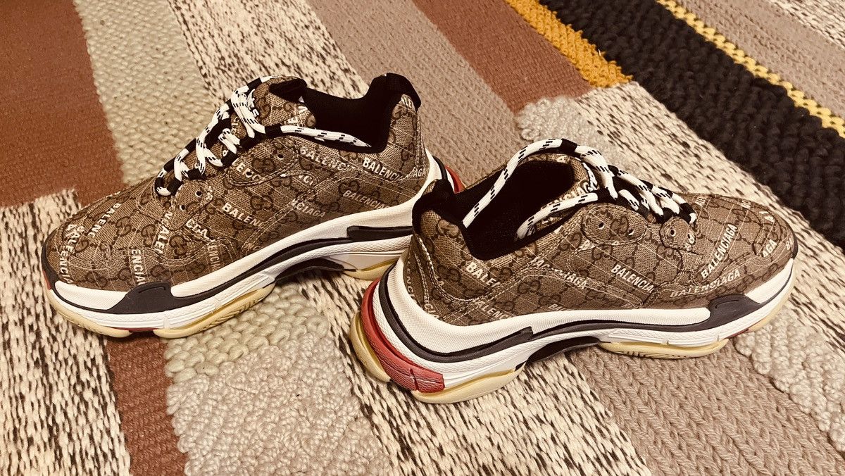 Balenciaga × Gucci Gucci x Balenciaga Triple S Hacker Collab Sneaker Size US 8 / EU 41 - 5 Thumbnail