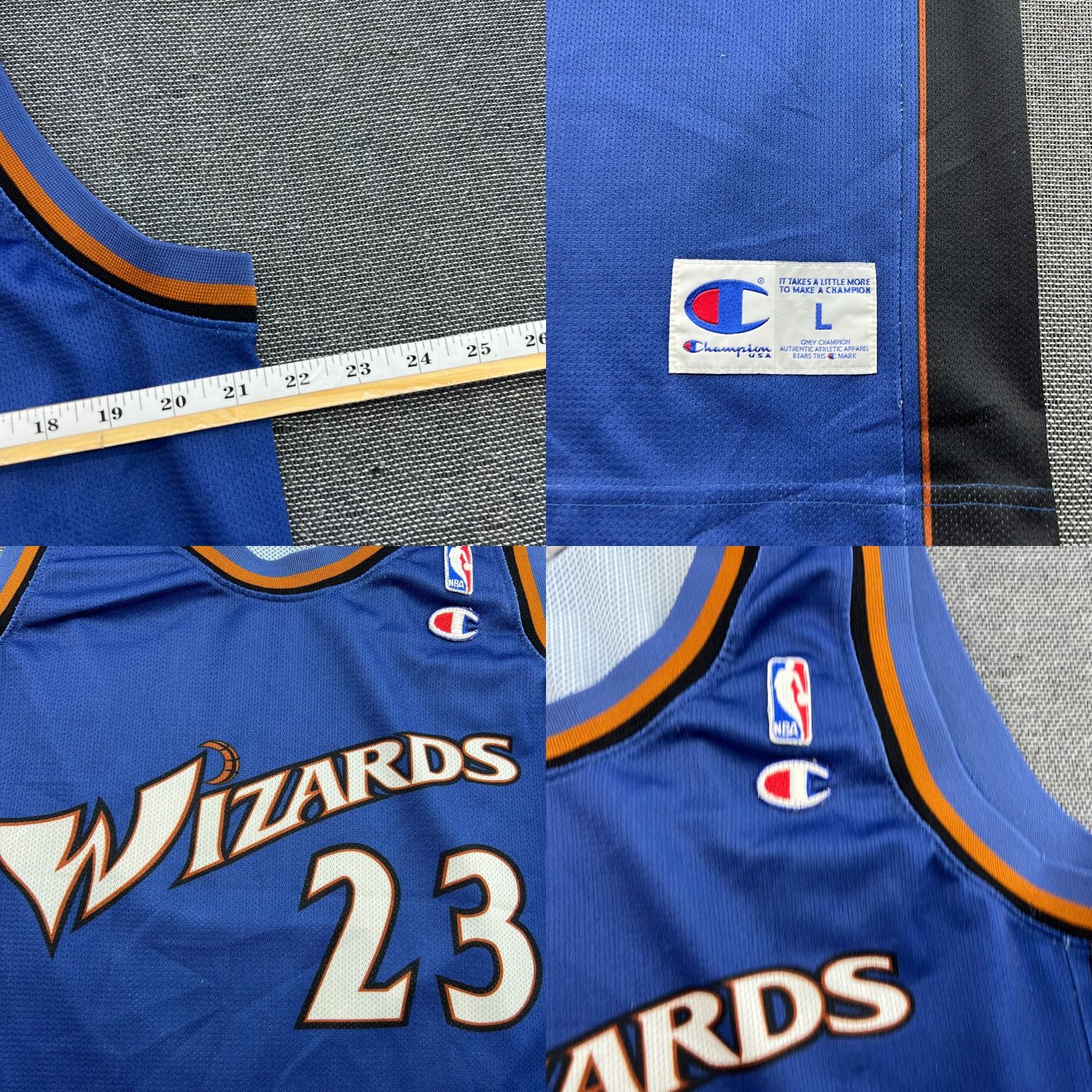 Champion Washington Wizards Michael Jordan Basketball Jersey Mens L Champion Blue NBA Tank Jersey Sports Size US L / EU 52-54 / 3 - 9 Thumbnail