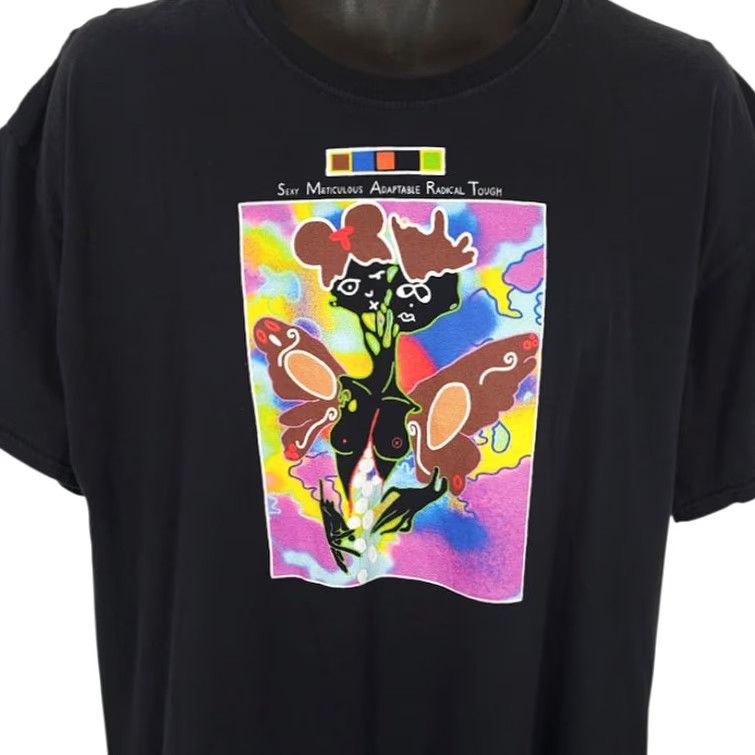 Fruit Of The Loom Fruit of the Loom Abstract Art T Shirt Mens L Black Crew Neck Short Sleeve Computer-IRR-? Size US L / EU 52-54 / 3 - 2 Thumbnail