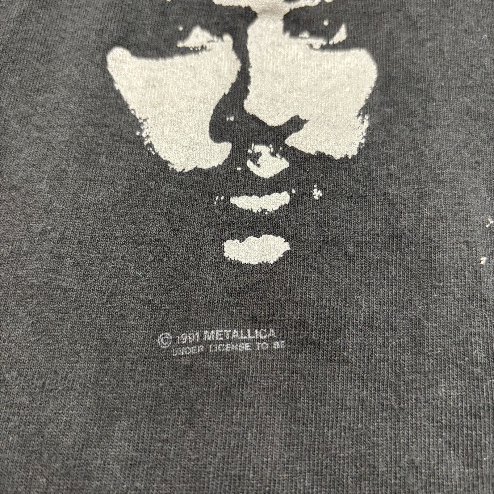 Band Tees × Metallica × Vintage VTG 90s Metallica 1991 Black Album Faces Tour Shirt Men's M Size US M / EU 48-50 / 2 - 5 Thumbnail