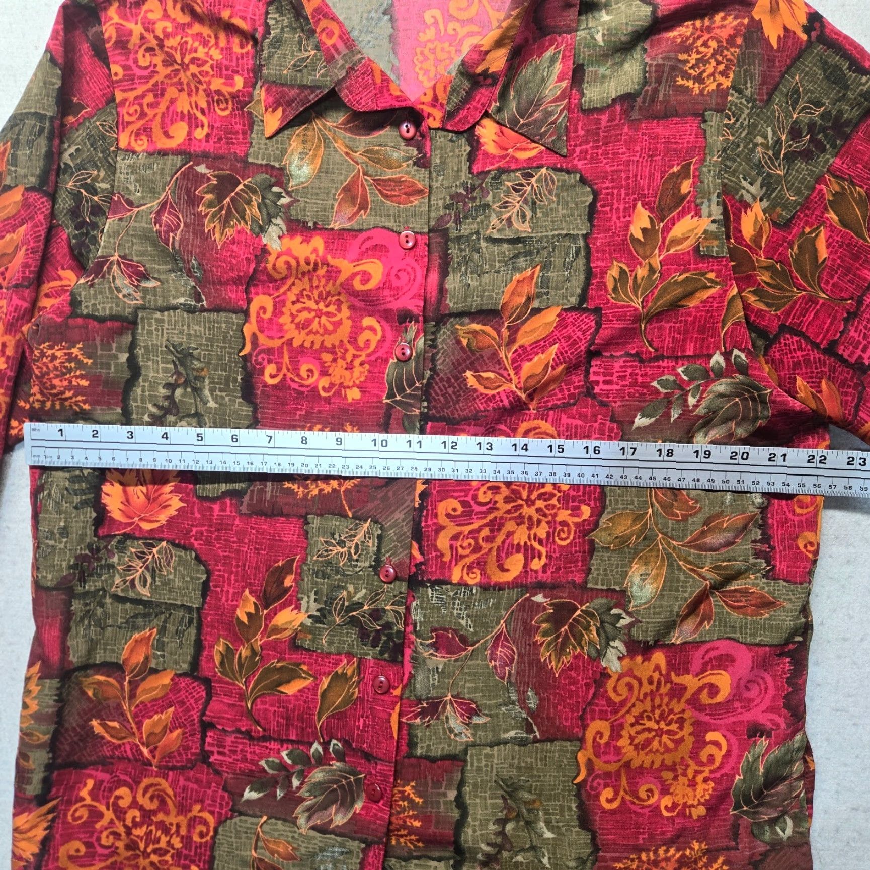 Vintage BonWorth Red Fall Button Up Shirt Long Sleeve Adult Women's Size XL Extra Large Shirt Womens XL Red BonWorth Fall Button-Up Long Sleeve Size XL / US 12-14 / IT 48-50 - 4 Thumbnail