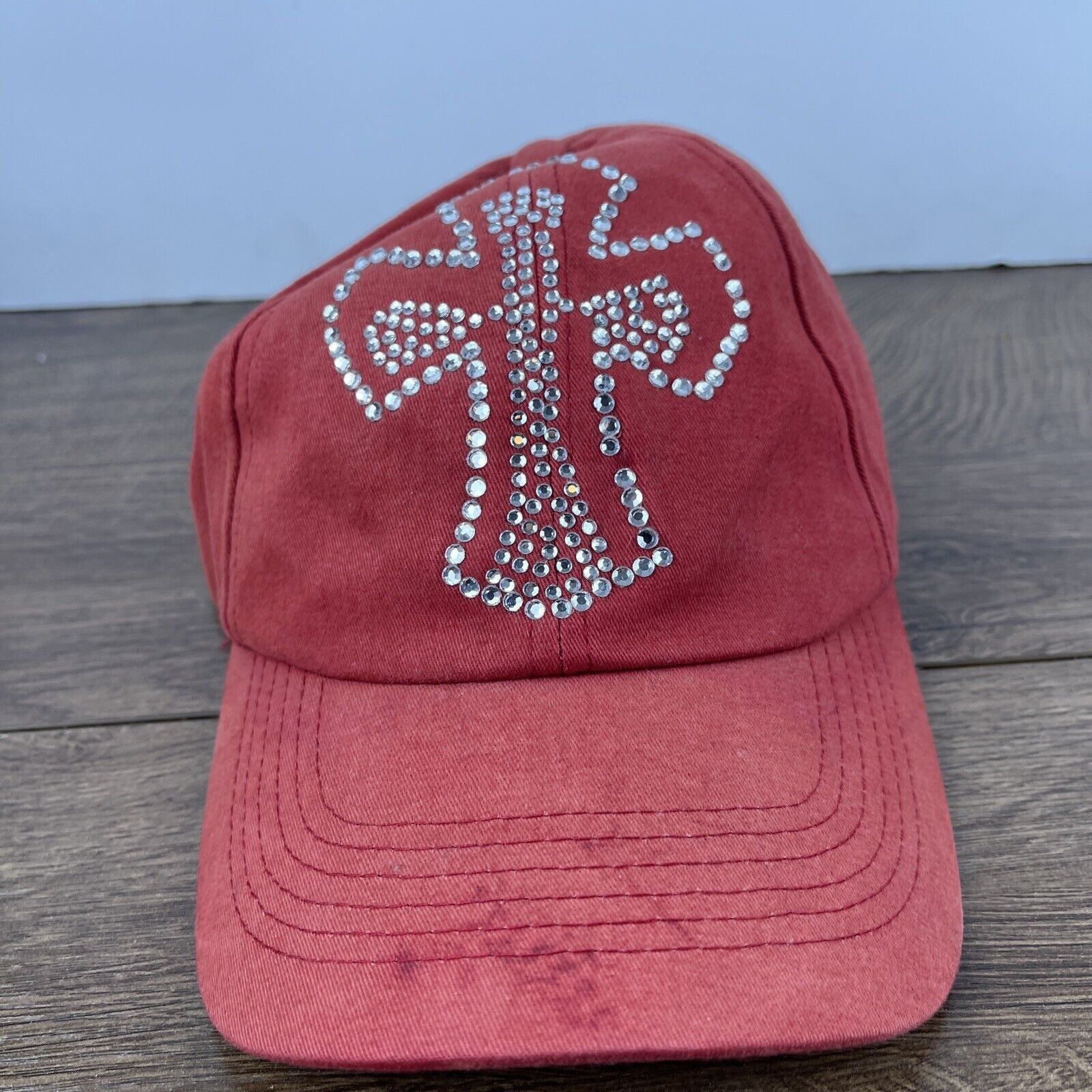 Other Silver Cross Hat Cross Hat Red Hat Adjustable Red Adult Size Size ONE SIZE - 2 Thumbnail