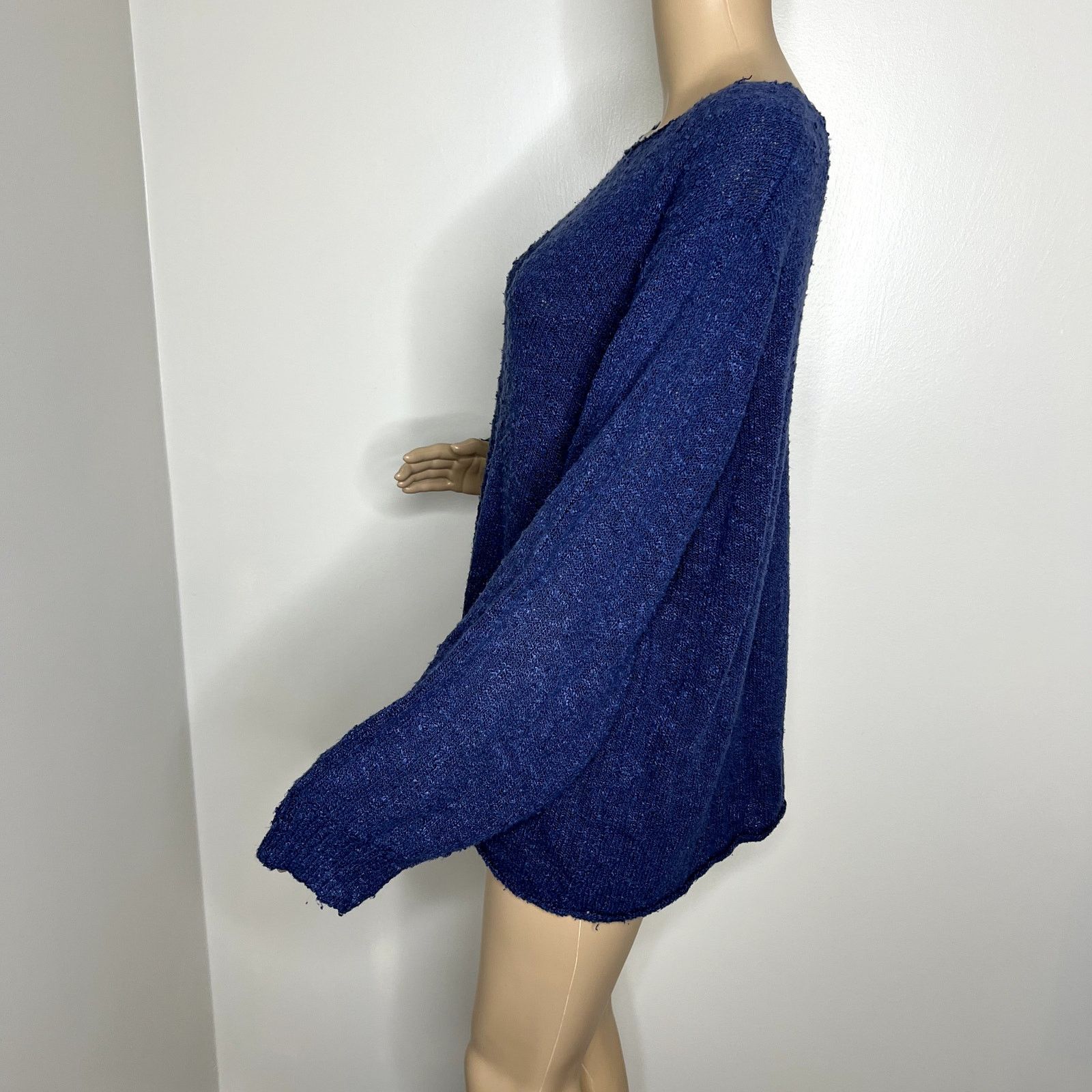 Other Workshop Republic Blue Boucle Knit Sweater Size L / US 10 / IT 46 - 2 Thumbnail
